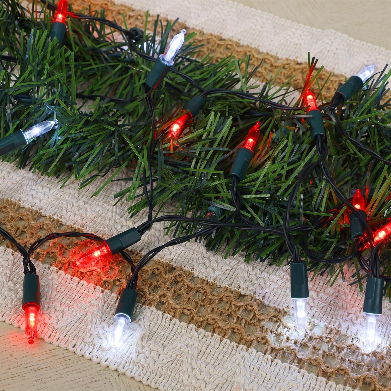 Detalle 2 de WATERGLIDE HB50LP-RW2 2-Pack LED String Lights, Red and White, 8 Modes