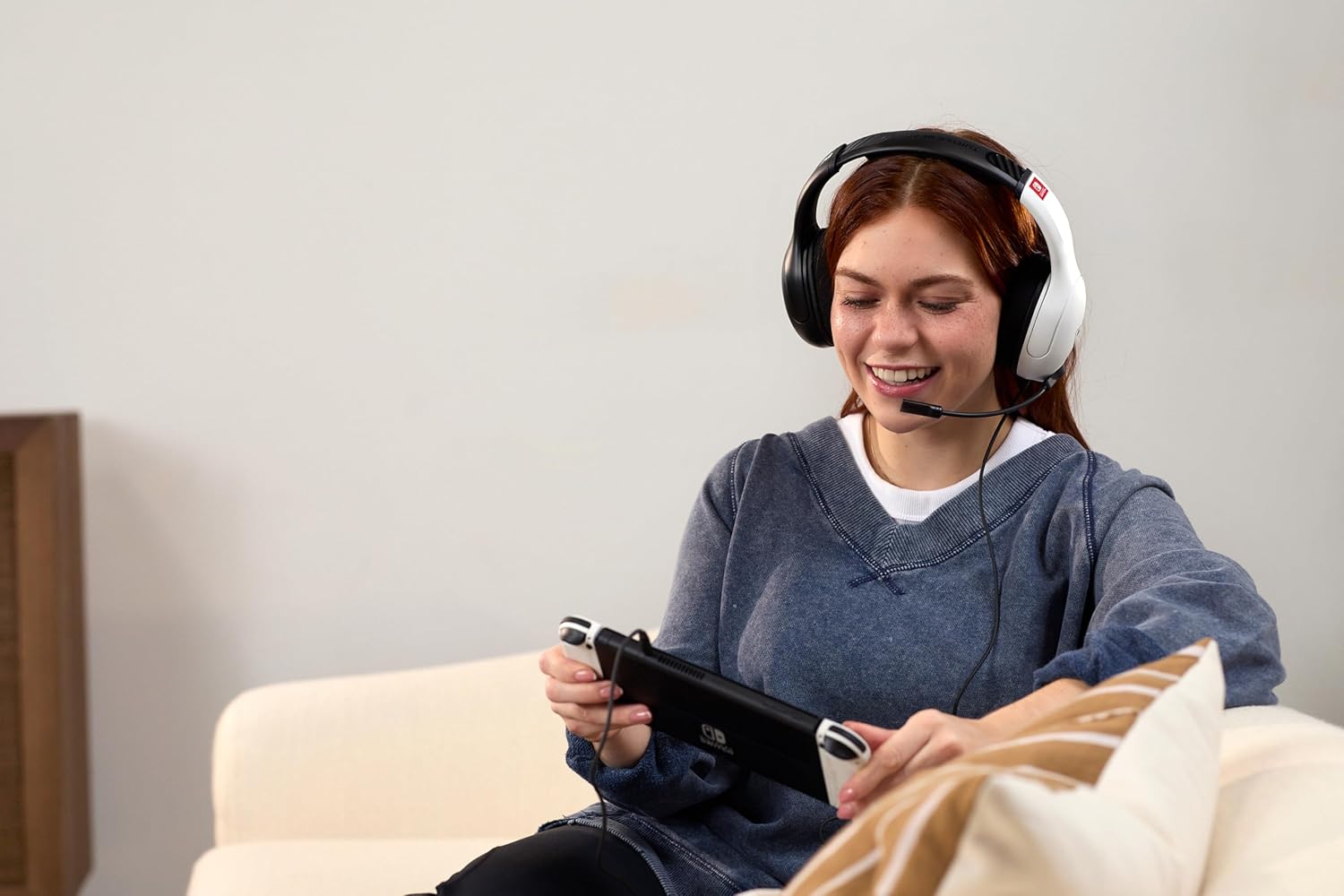Thumbnail 6 de Turtle Beach Airlite Fit Nero e Bianco: cuffie da gioco cablate per Nintendo Switch con microfono Flip to Mute