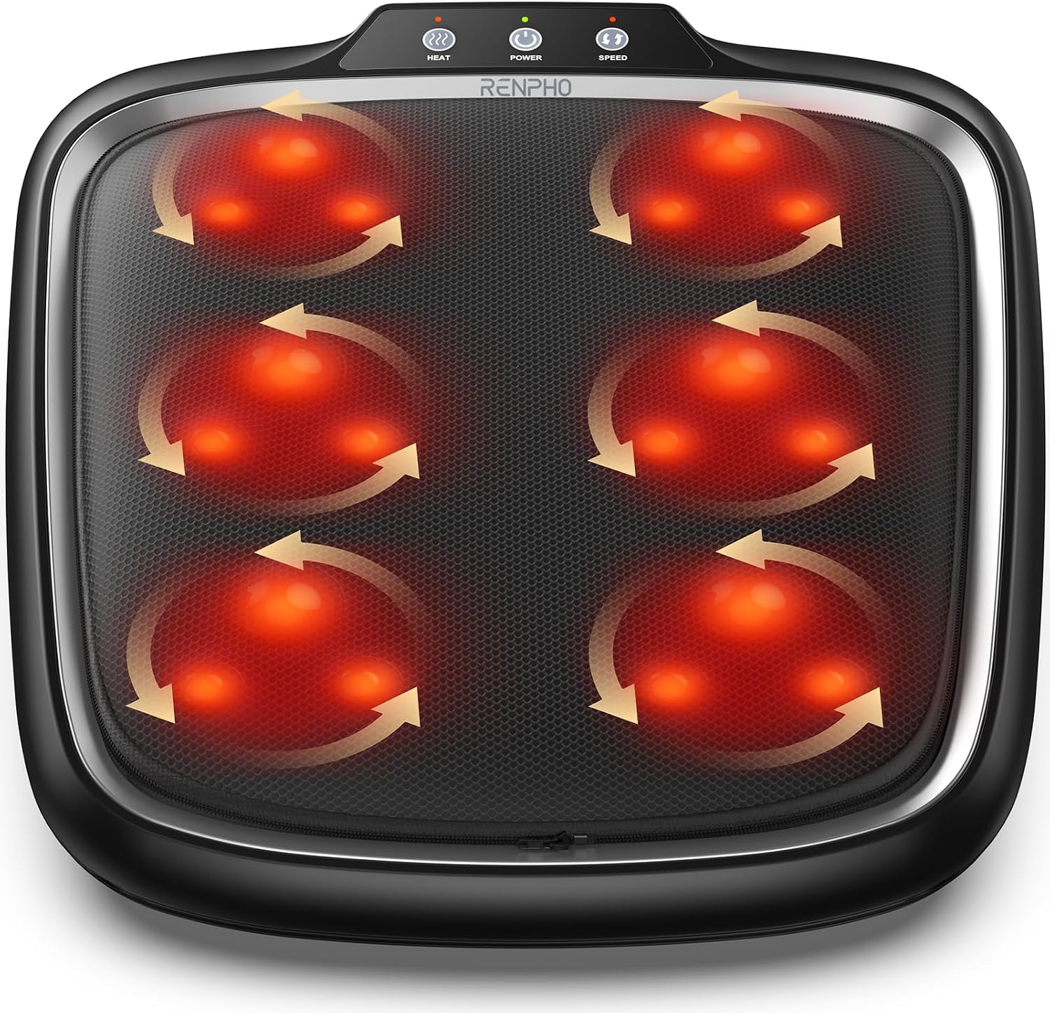 Detalle de RENPHO Foot Massager with Heat (Shiatsu) – 2-in-1 Foot & Back Machine with Deep Kneading