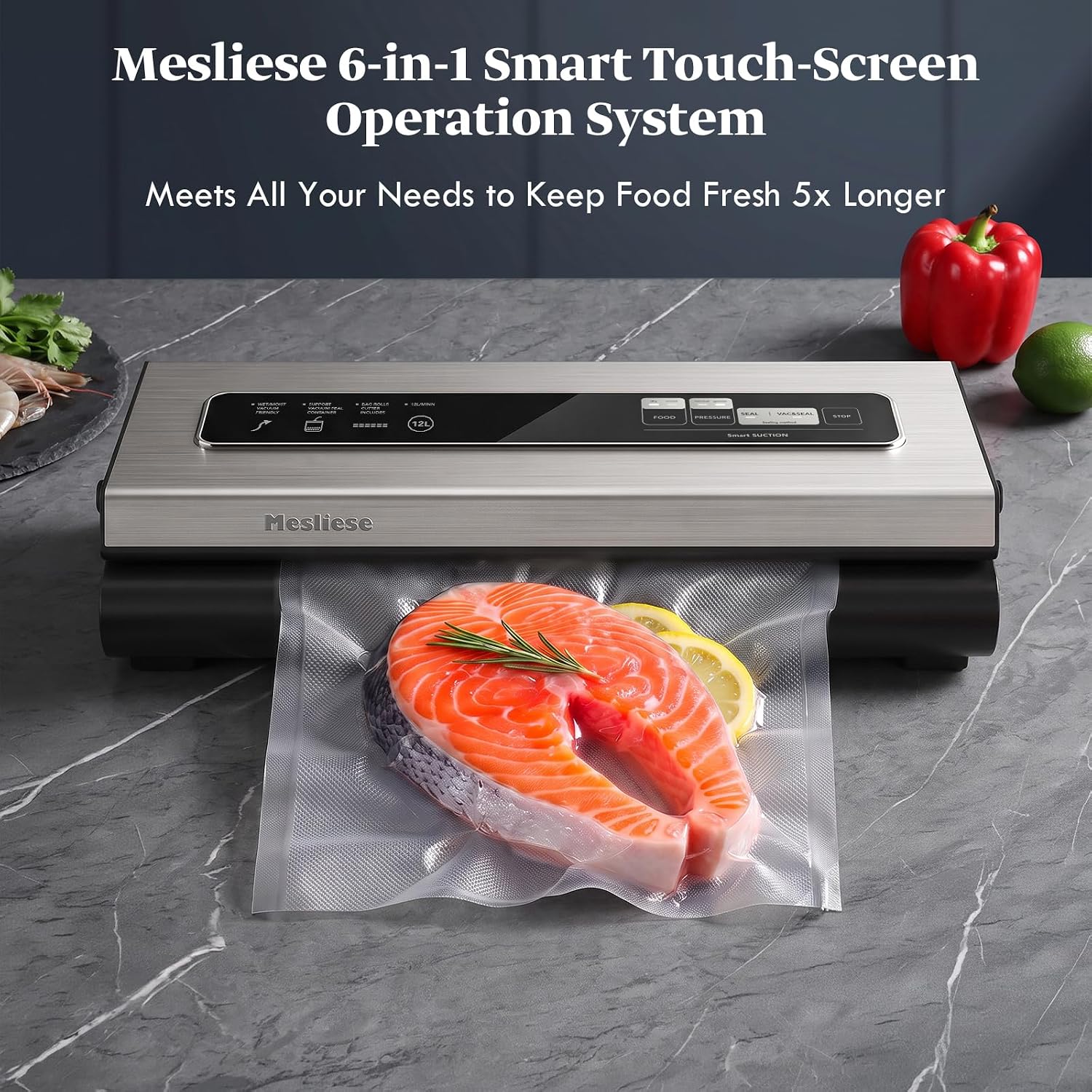 Detalle de Mesliese Vacuum Sealer, 90 kPa Suction