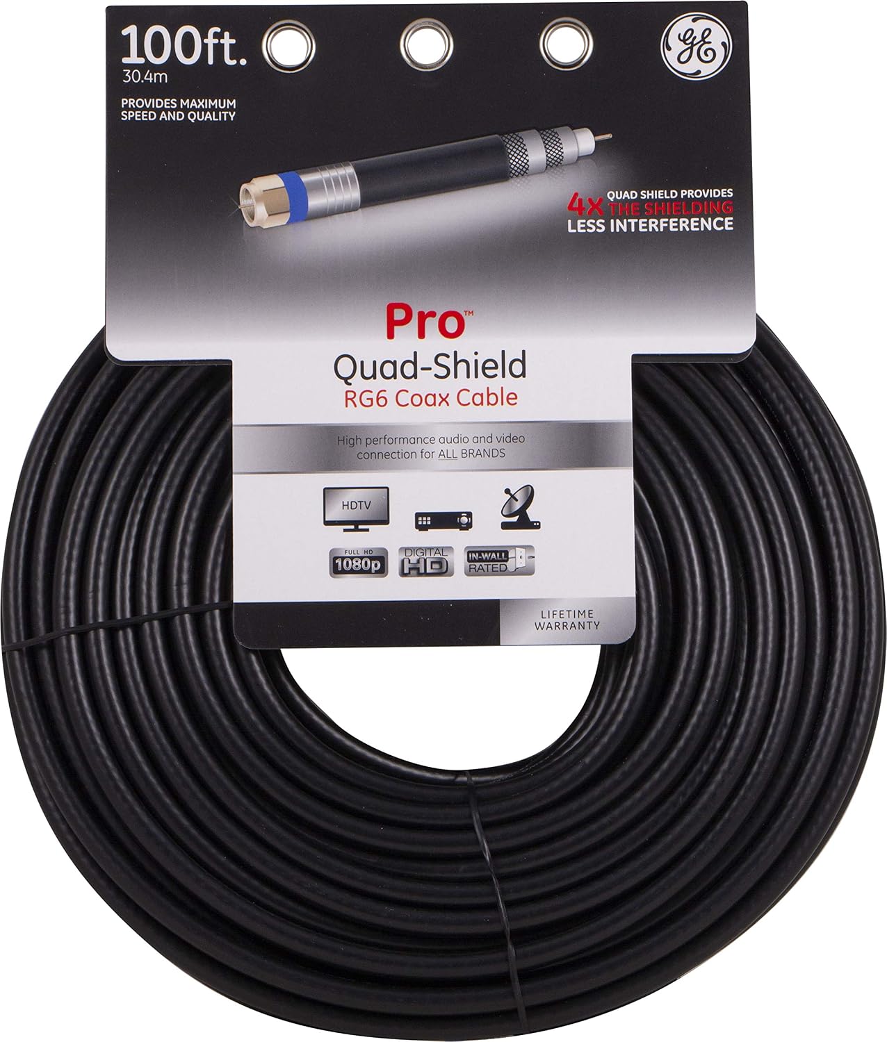 Thumbnail 5 de GE 34842 RG6 Coaxial Cable 100 ft