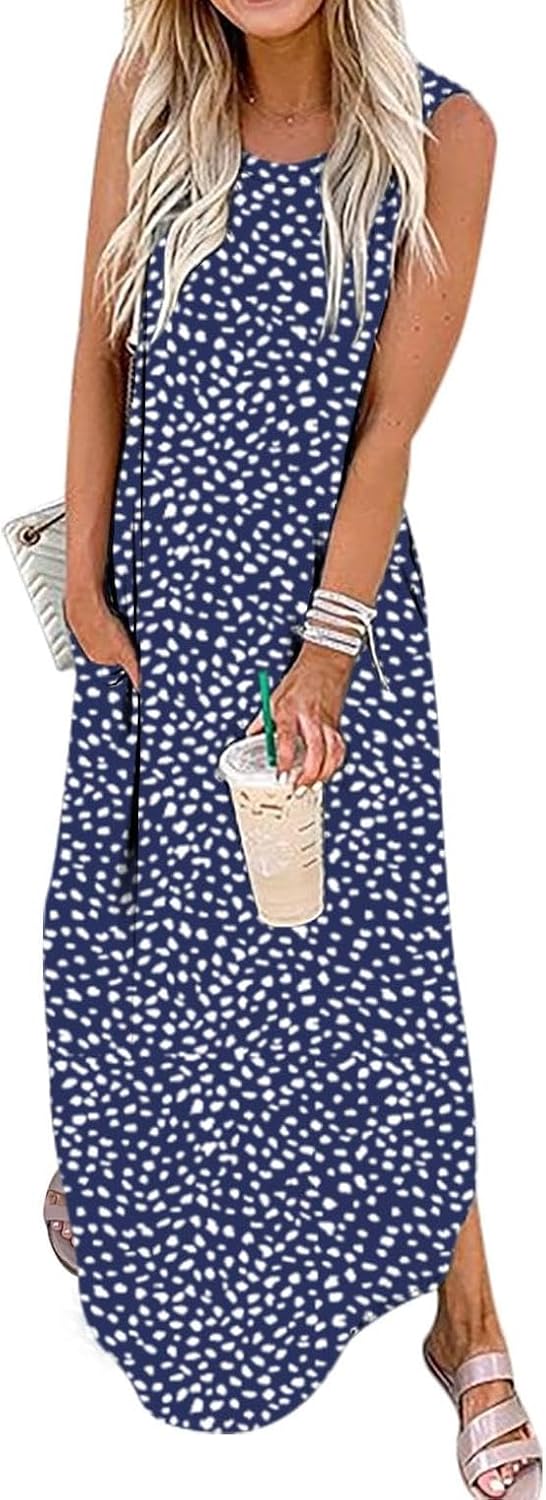 Detalle de Women's Loose Sundress 2026 Maxi Dress with Pockets