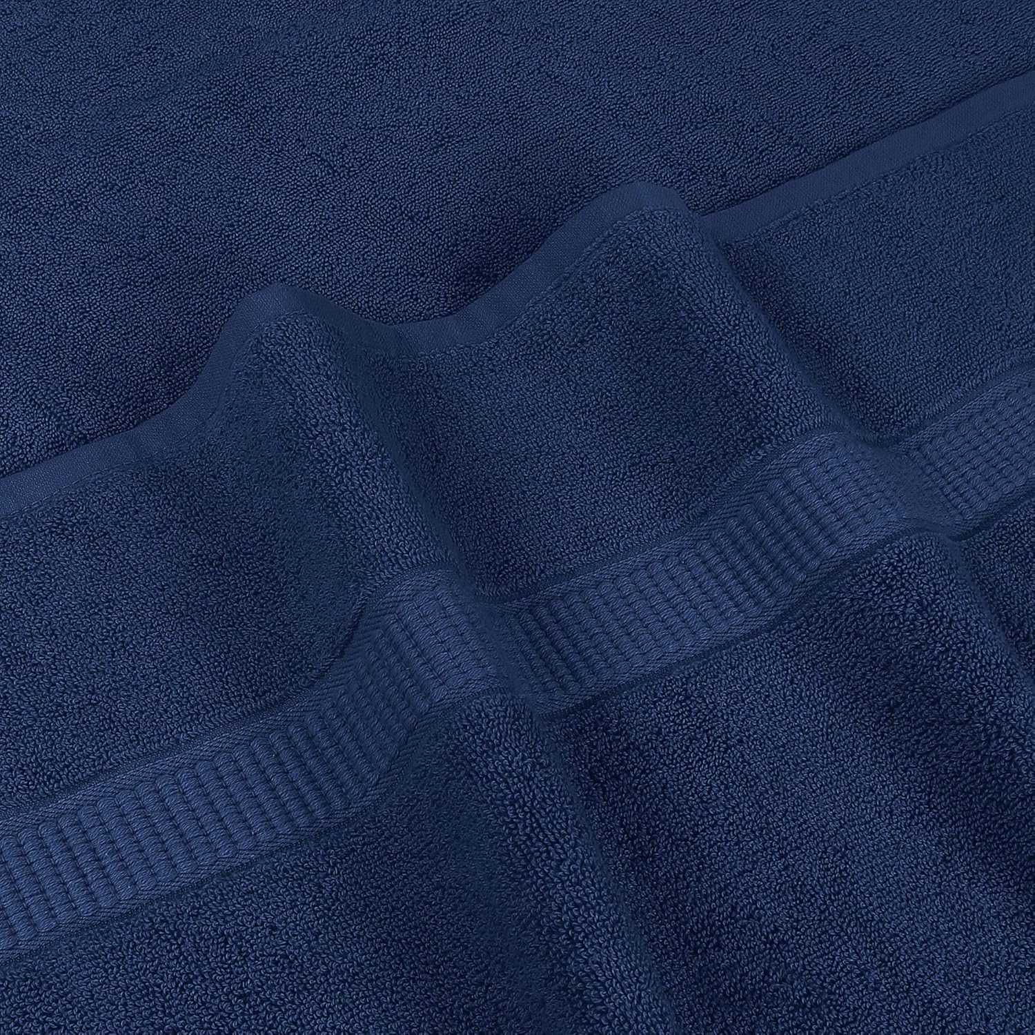 Detalle de Utopia Towels – 2er Badetücher Groß 90x180 cm Marineblau aus 100% Baumwolle