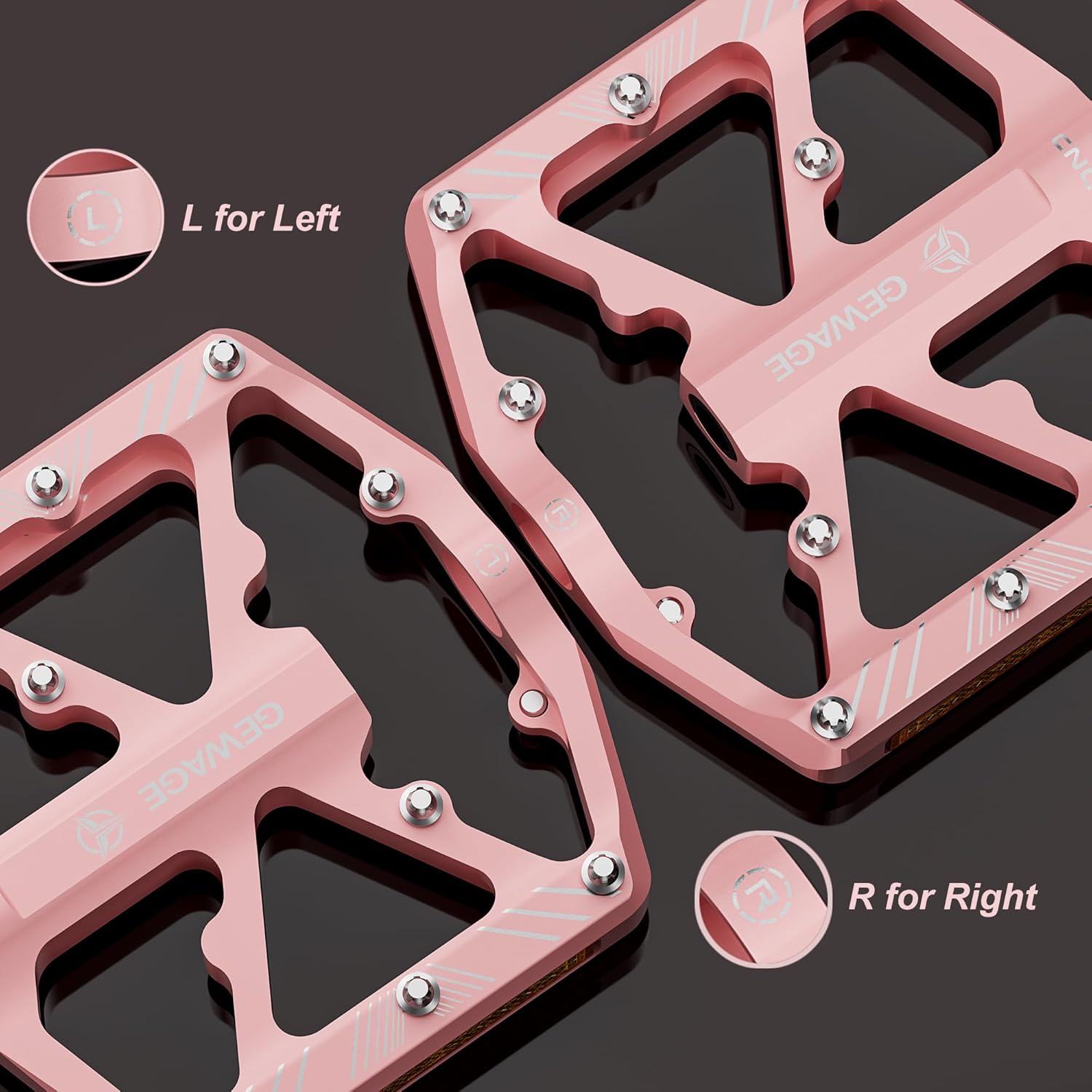 Thumbnail 3 de GEWAGE Fahrradpedale mit Reflektoren – CNC-Aluminium, 9/16 Zoll, 3 Abgedichtete Lager, rutschfeste Plattformen