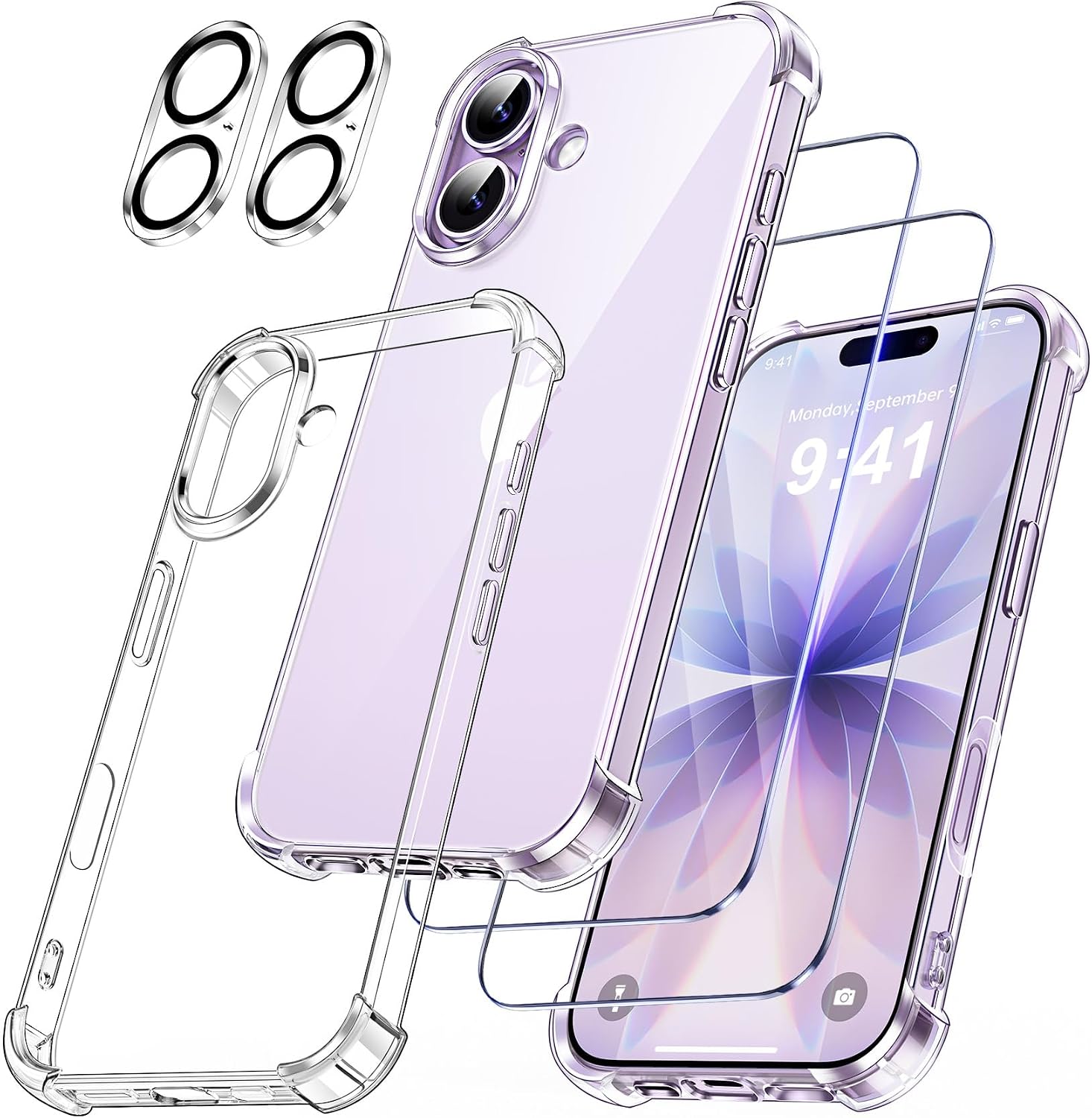 Detalle de FLLAO iPhone 17 Coque 5‑en‑1 antichoc 6,3"
