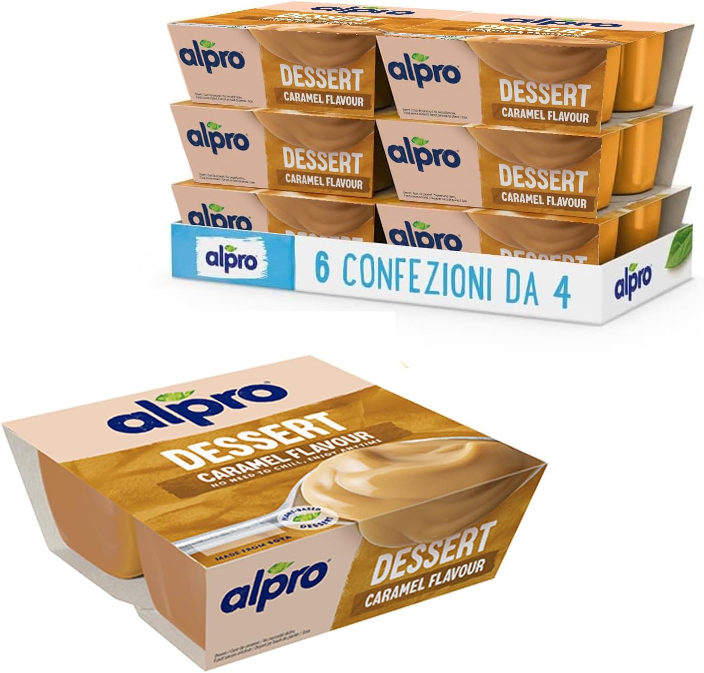 Thumbnail 6 de ALPRO DESSERT Vegetale al Cioccolato Fondente – 6 confezioni da 4 vasetti 125 g