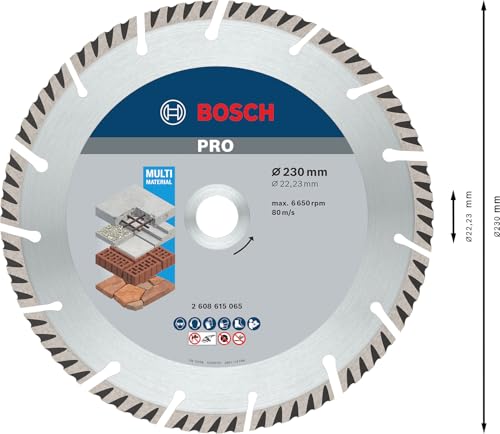Detalle de Bosch Accessories Professional Diamanttrennscheibe Standard für Universal – 230 x 22,23 mm