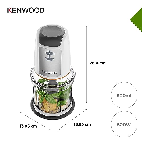 Detalle de Kenwood CHP61.100WH, Mini Hachoir 500 W avec bol 0,8 L — pratique et polyvalent