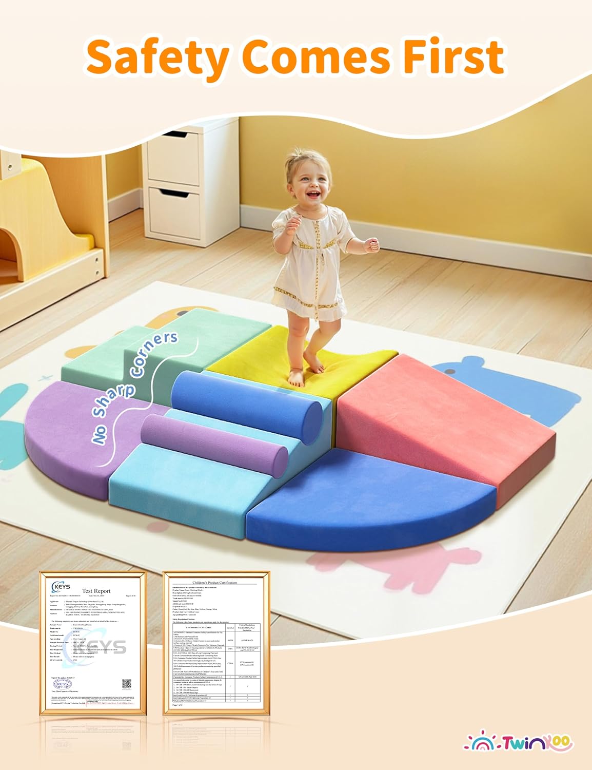 Thumbnail 6 de Twinkoo Extra Large 8-Piece Soft Foam Climbing Block Set for Toddlers