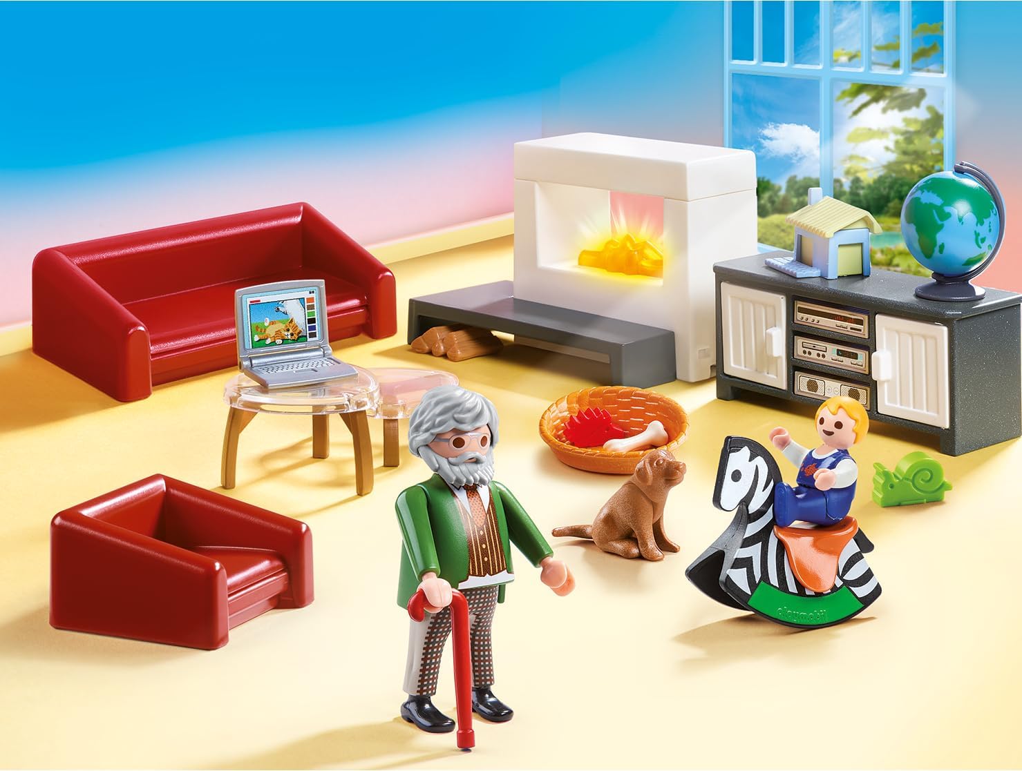 Detalle 2 de PLAYMOBIL 70207 Gemütliches Wohnzimmer 36 Teile
