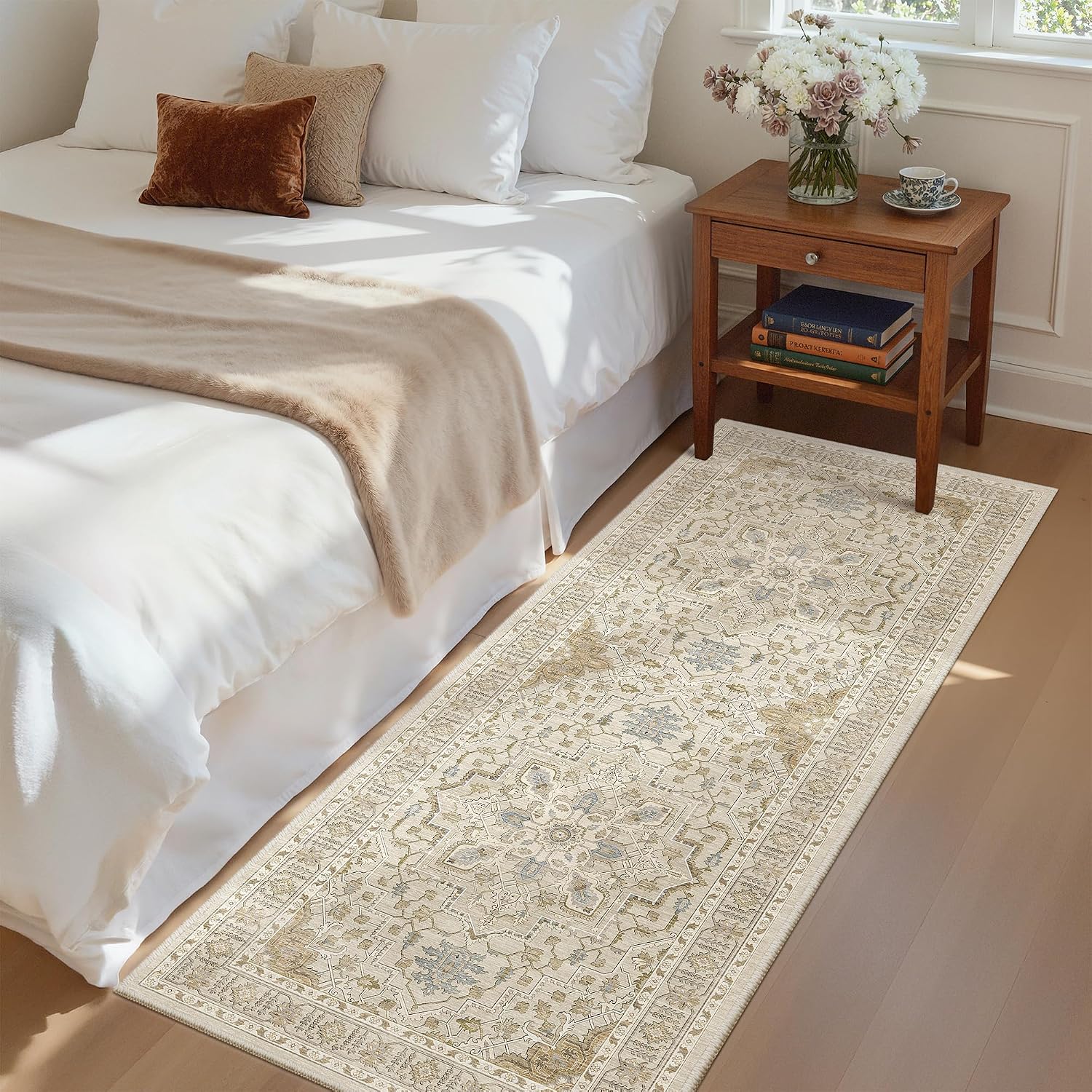 Detalle de Madane Hallway Runner Rug 2'x5' washable