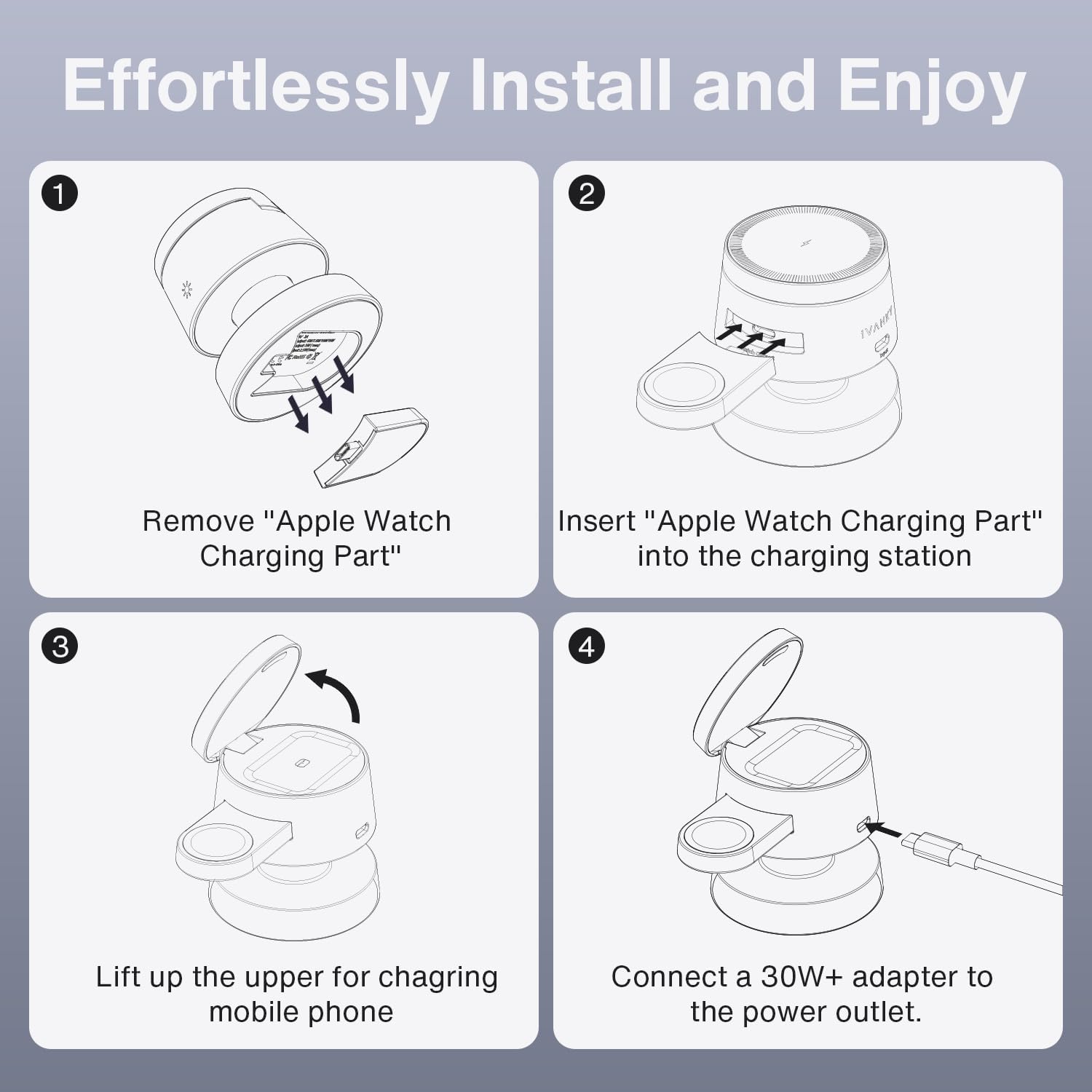 Thumbnail 6 de iVANKY iPhone 16 4-en-1 Cargador Inalámbrico MagSafe