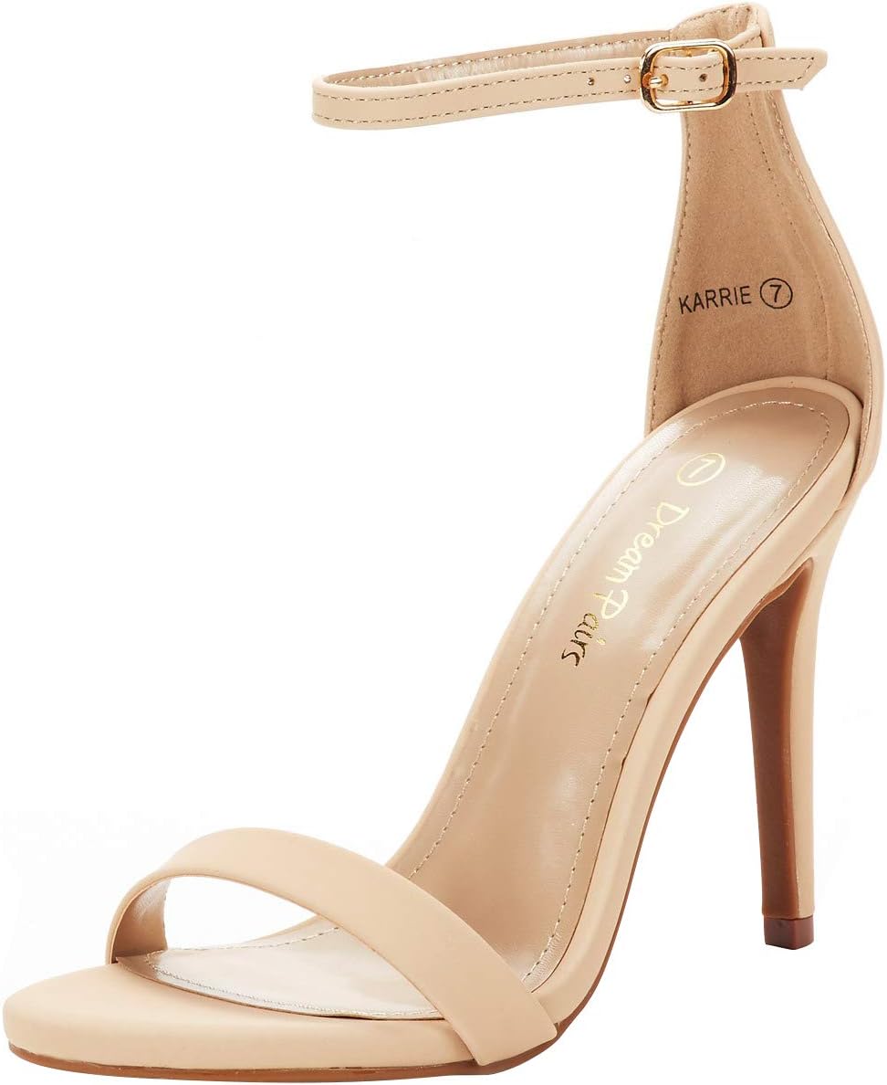 Detalle de DREAM PAIRS Flower Ankle Strap Heels 11.4 cm