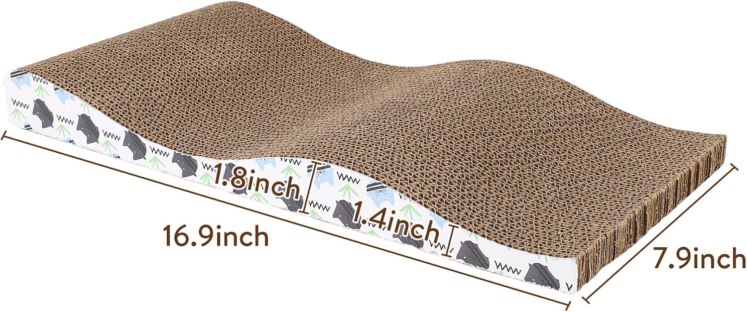 Thumbnail 1 de OMATSBEH 2 Pack Cat Scratcher Pad & Board – Cardboard Nest & Sleeping Scratcher (Grey)