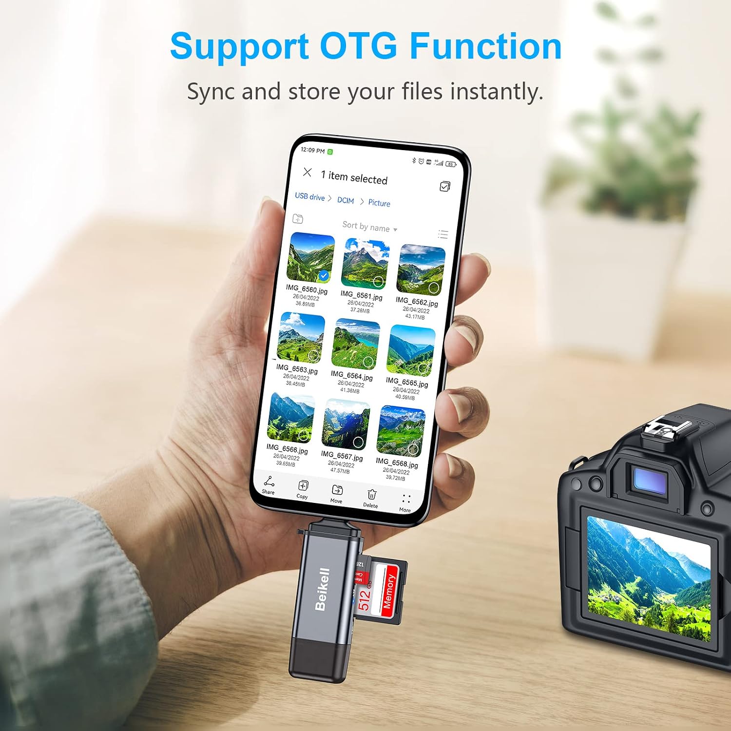 Thumbnail 6 de Beikell B6310 SD Card Reader 3.0 with USB-C and USB-A, Dual Card Access