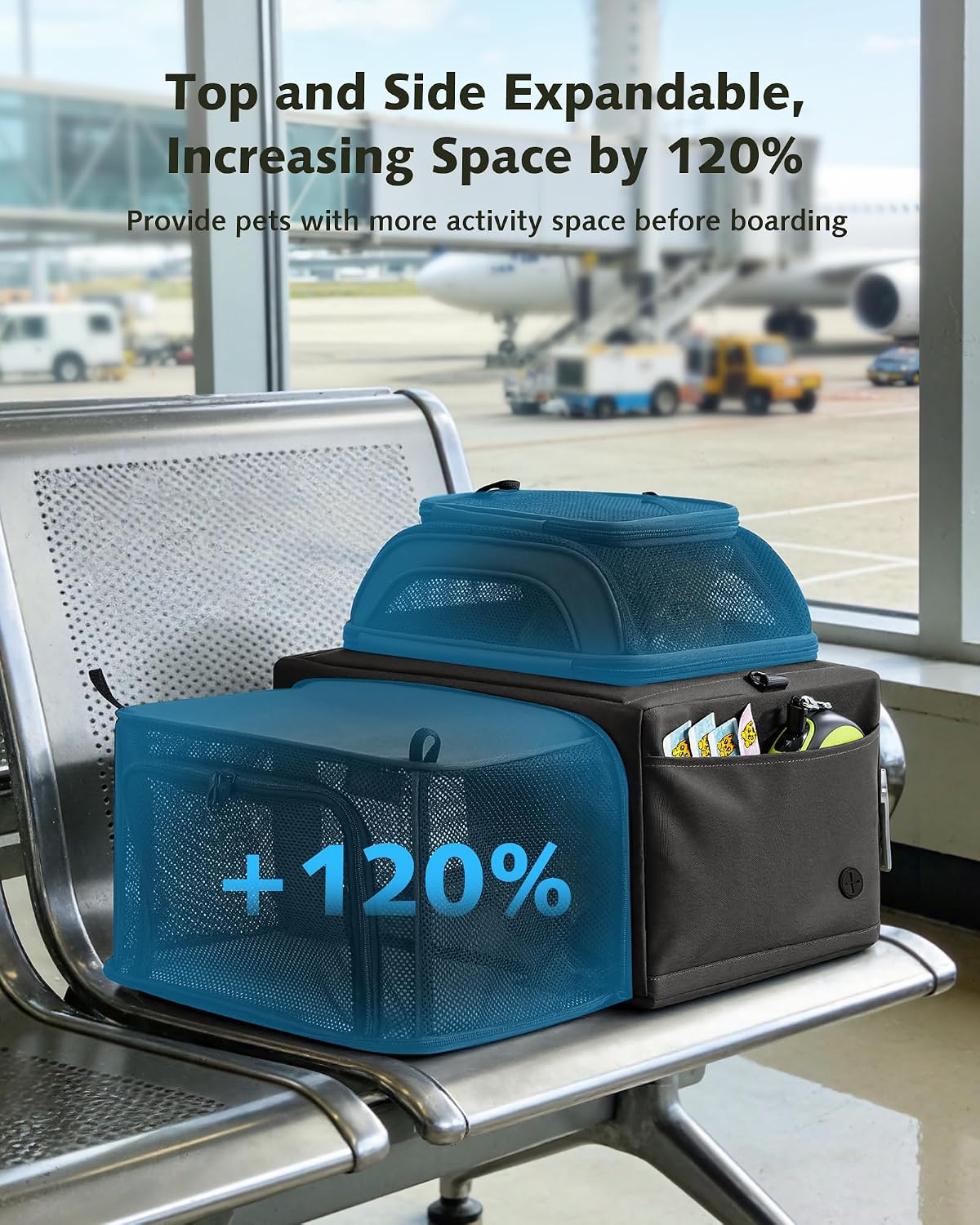 Detalle 2 de Pecute Sac de Transport pour Chat – Tapis Pipi imperméable, extensible et pratique