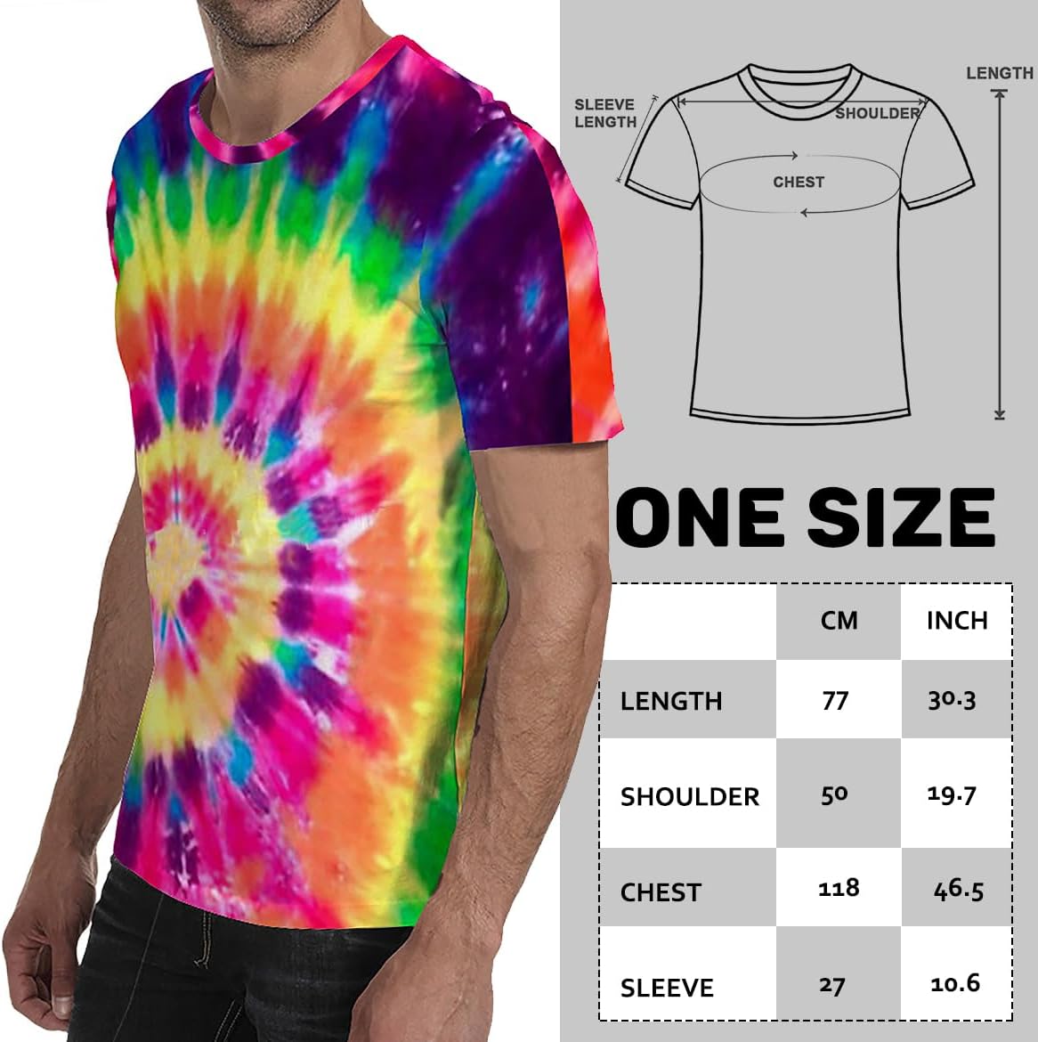 Thumbnail 2 de iZoeL 70er Kostüm 5‑teilig Hippie Outfit 🎭