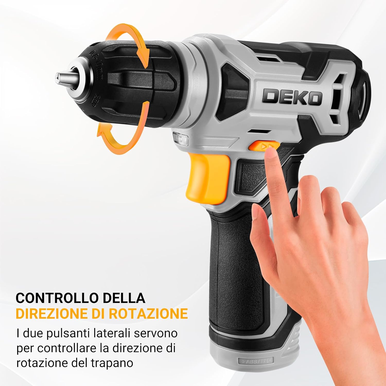 Thumbnail 5 de DEKO Cassetta Attrezzi Completa con Trapano Avvitatore 8V: Set da 126 pezzi in valigetta robusta