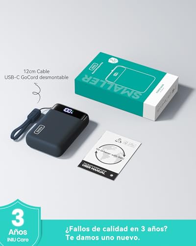 Thumbnail 7 de INIU Power Bank ultrapequeño de 20000mAh con carga rápida 22,5W y cable USB-C incluido
