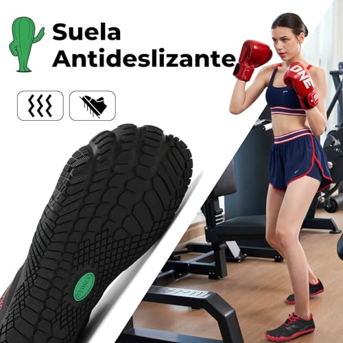 Thumbnail 3 de SAGUARO Zapatillas Barefoot Unisex – Minimalistas para Trail Running, Negro Intenso, Talla 40