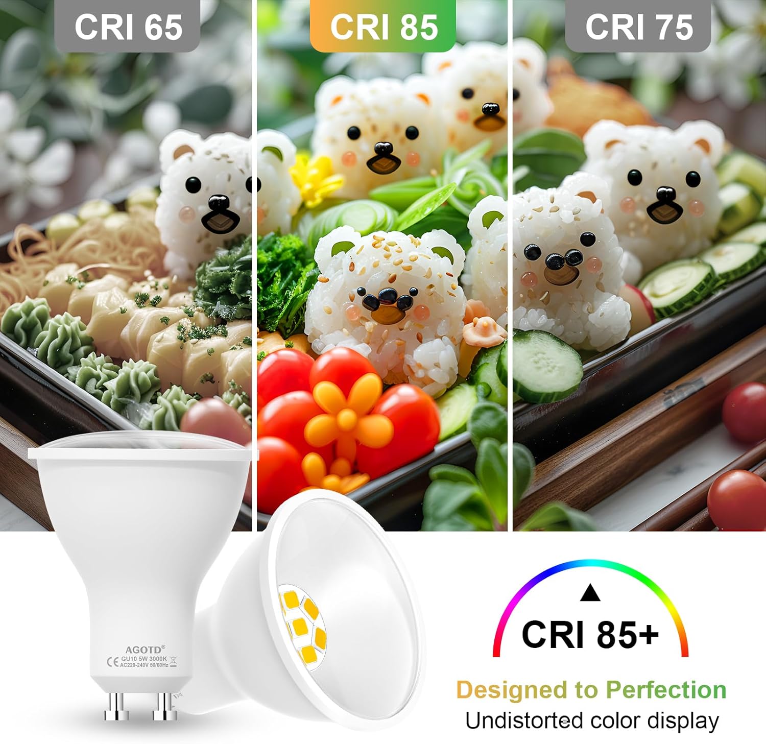 Thumbnail 5 de AGOTD GU10 LED Warmweiß 5 W (3000 K, 800 lm) – nicht dimmbar, 6er-Pack