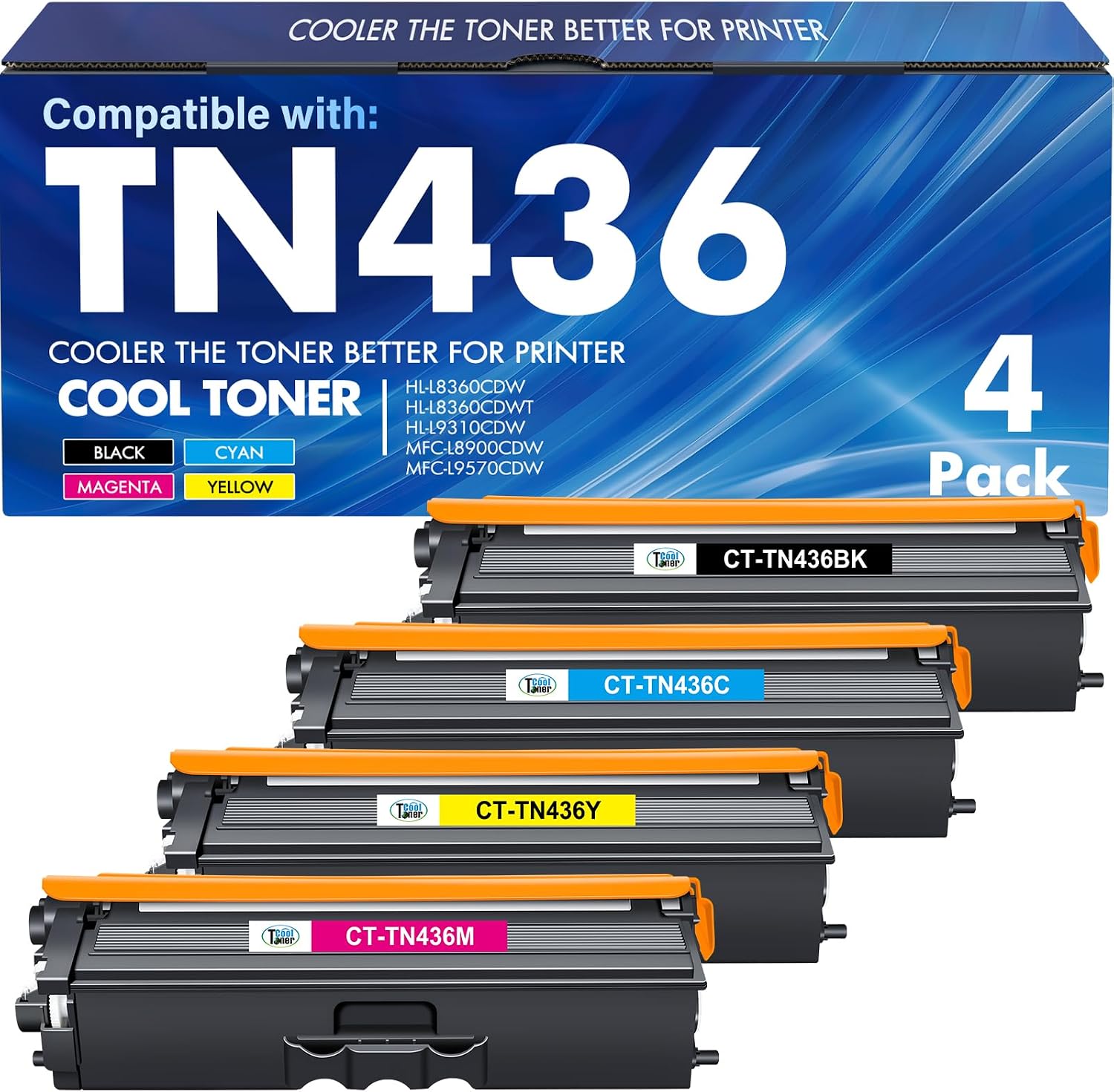 Detalle de Cool Toner TN436 Toner Cartridge Set
