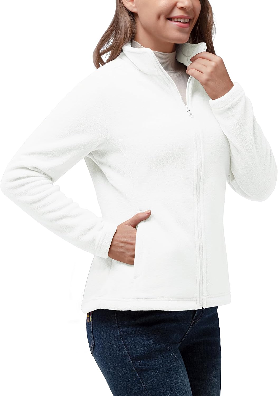 Thumbnail 6 de 33,000ft Women's Lightweight Fleece Jacket – Full Zip, Breathable Microfleece for Travel and Outdoor Wear