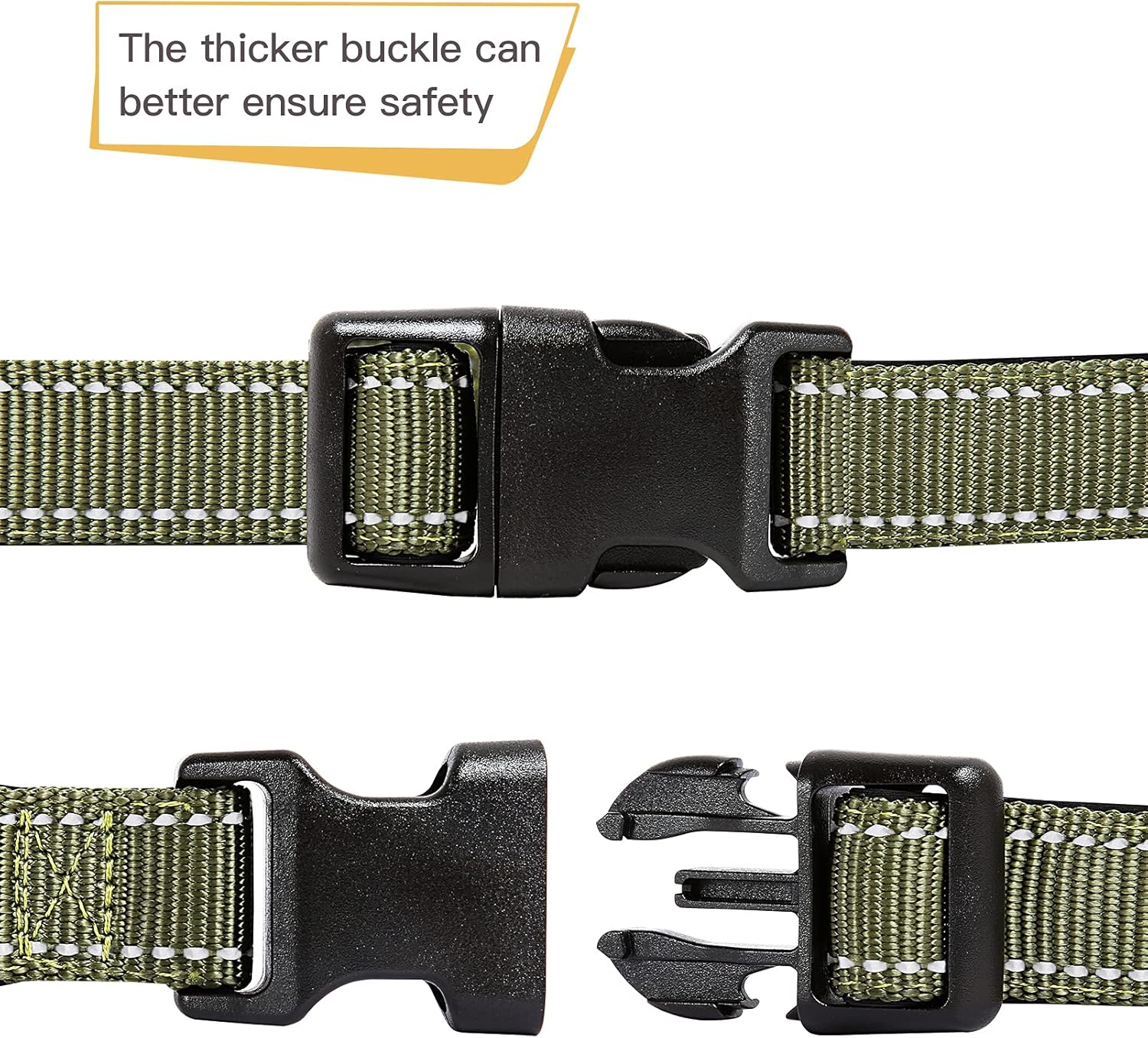 Thumbnail 2 de HEELE M Adjustable Reflective Neoprene Dog Collar, 34–52 cm