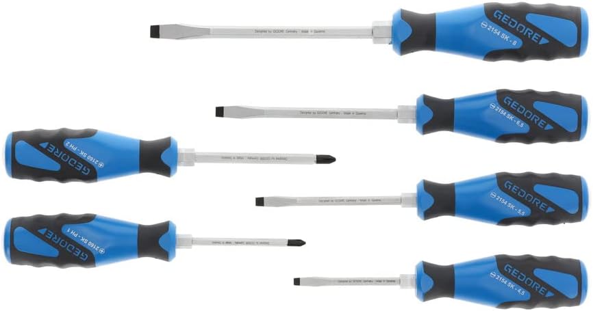 Detalle de GEDORE SK 2154 PH-06 – zestaw 6 wkrętaków z nasadką udarową i uchwytem 3K