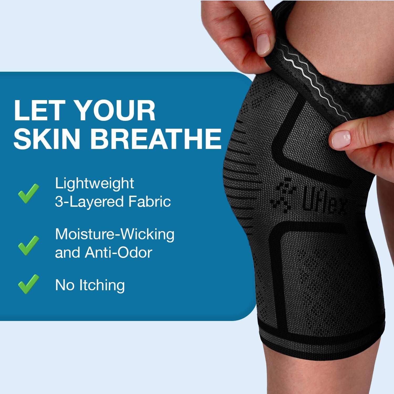Thumbnail 6 de UFlex Athletics Knee Compression Sleeve for Arthritis, Swelling & Training Support