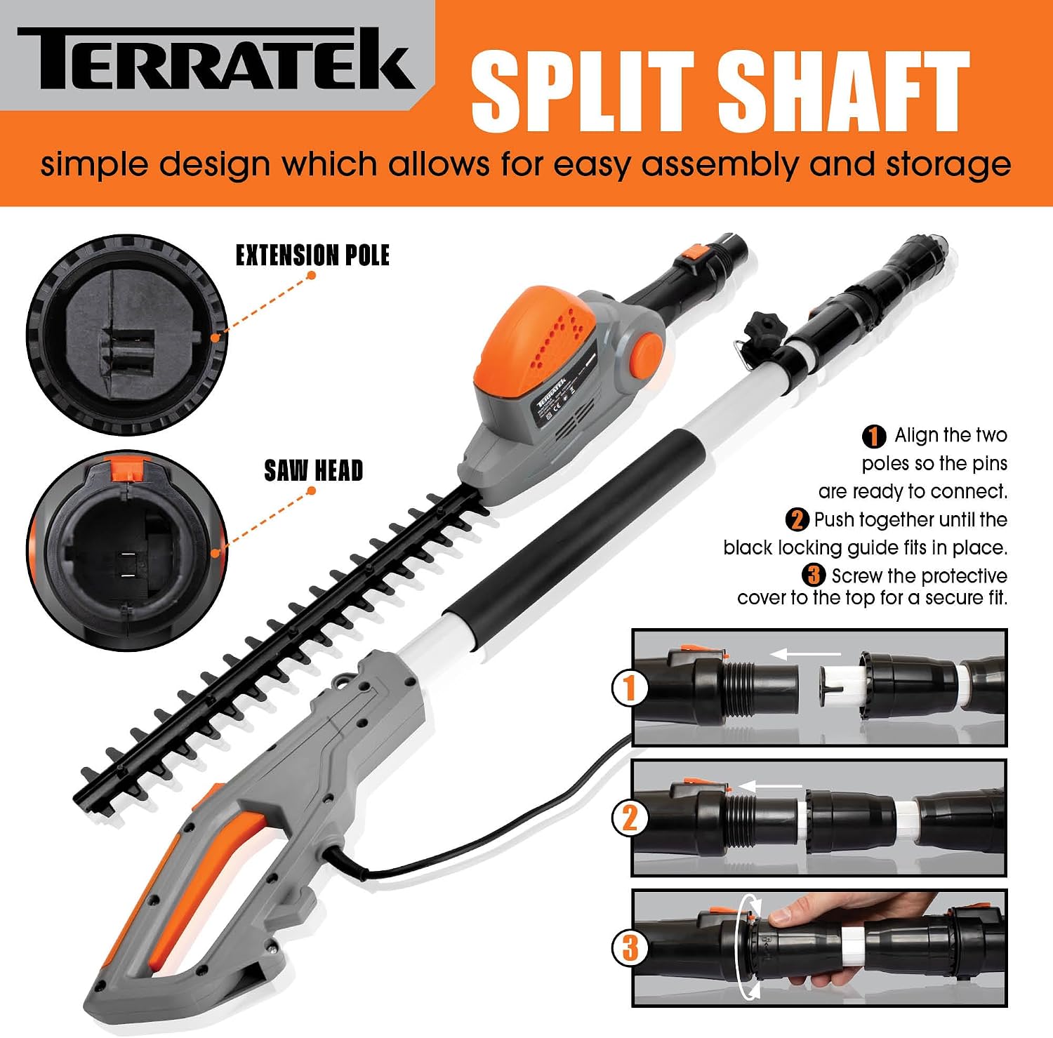 Thumbnail 5 de Terratek 550W Corded Telescopic Hedge Trimmer