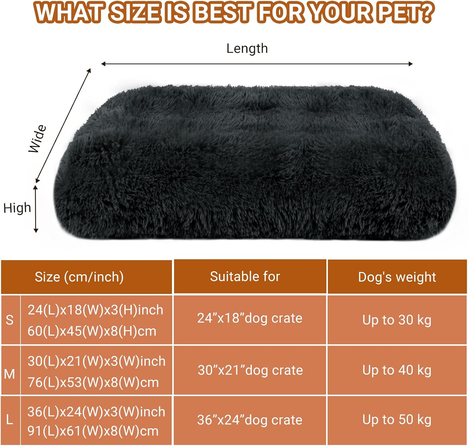 Thumbnail 1 de Moistu Dog Bed Large Crate Mattress (91x61cm) – Waterproof, non-slip base, 8cm thick memory-foam support, machine washable