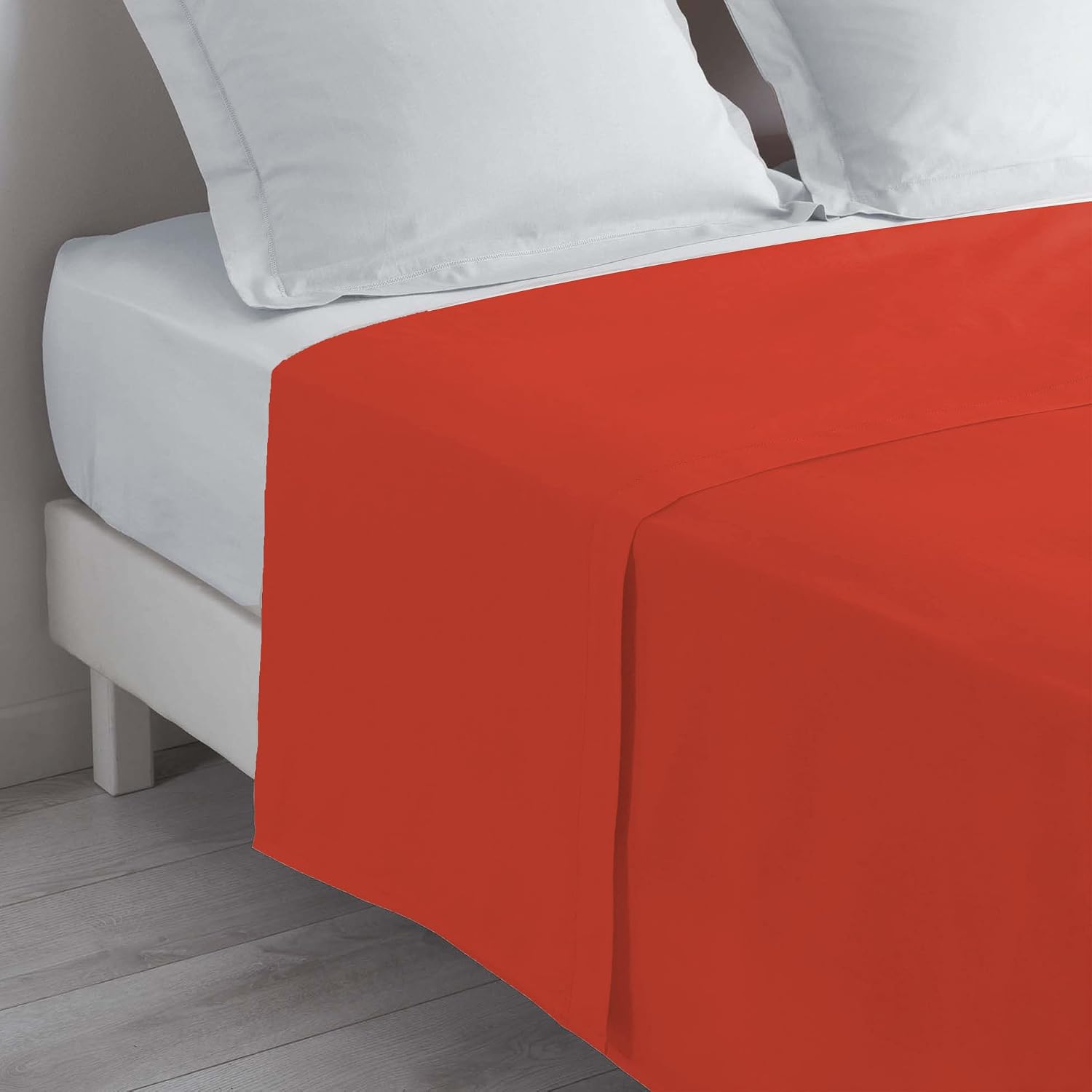 Detalle 2 de Drap plat Lina Gris Souris 180 x 290 cm