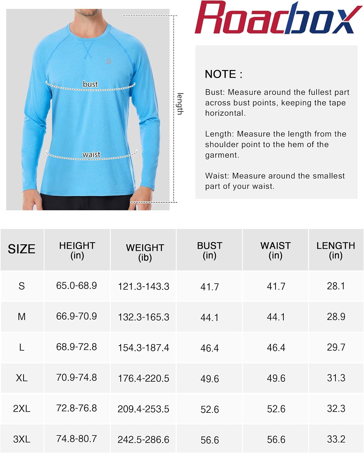 Thumbnail 5 de Roadbox Men's Long-Sleeve Swim Shirt, UPF 50+ Quick-Dry Rash Guard
