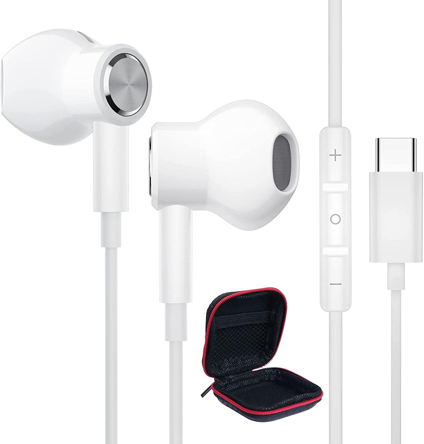 Detalle de USB-C Headphones with Mic and Volume Control (HiFi Stereo, Magnetic In-Ear) for iPhone & Android