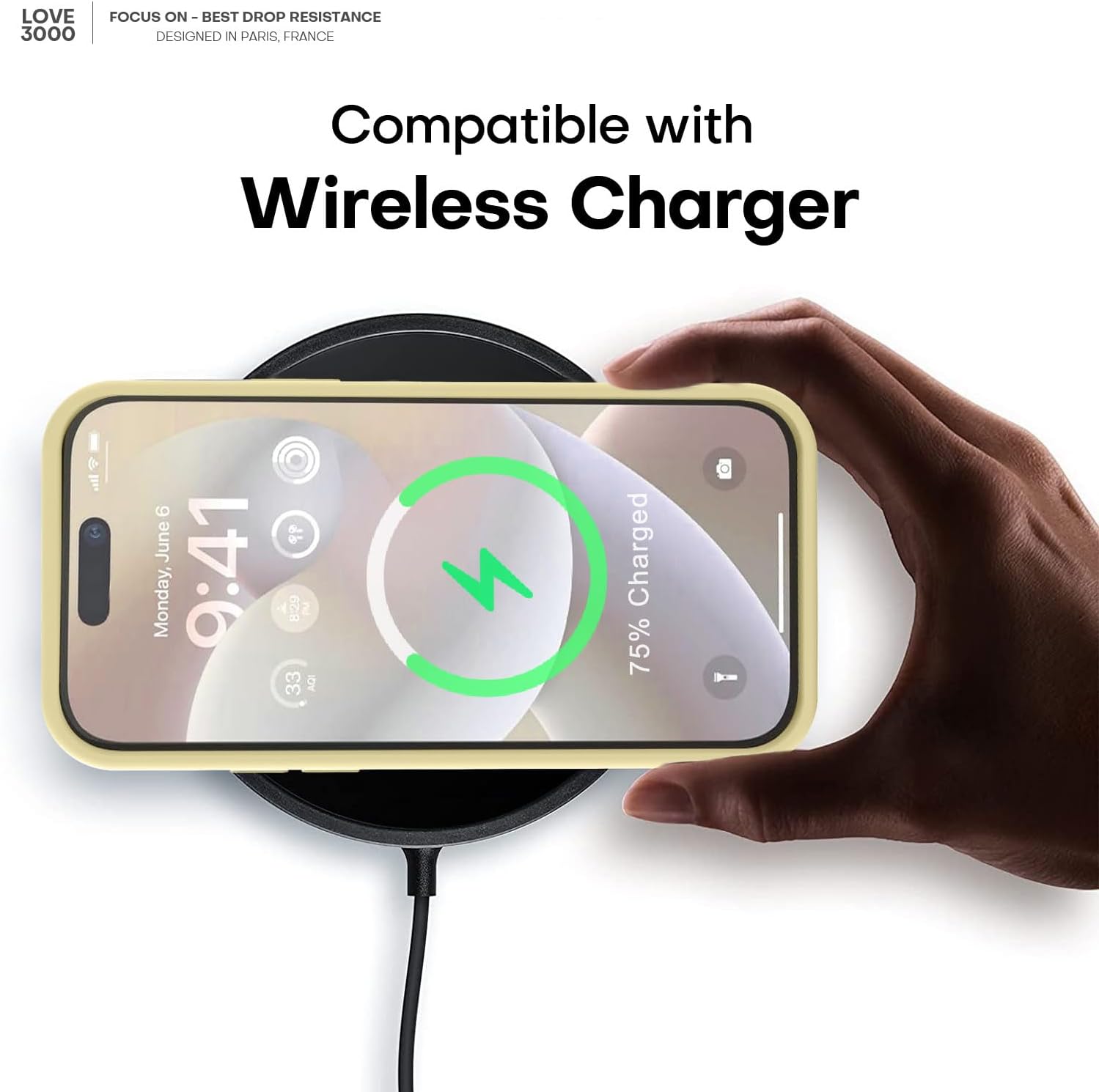 Thumbnail 6 de LOVE 3000 Designed for iPhone 14 Pro Silicone Case (6.1"), Creamy Yellow