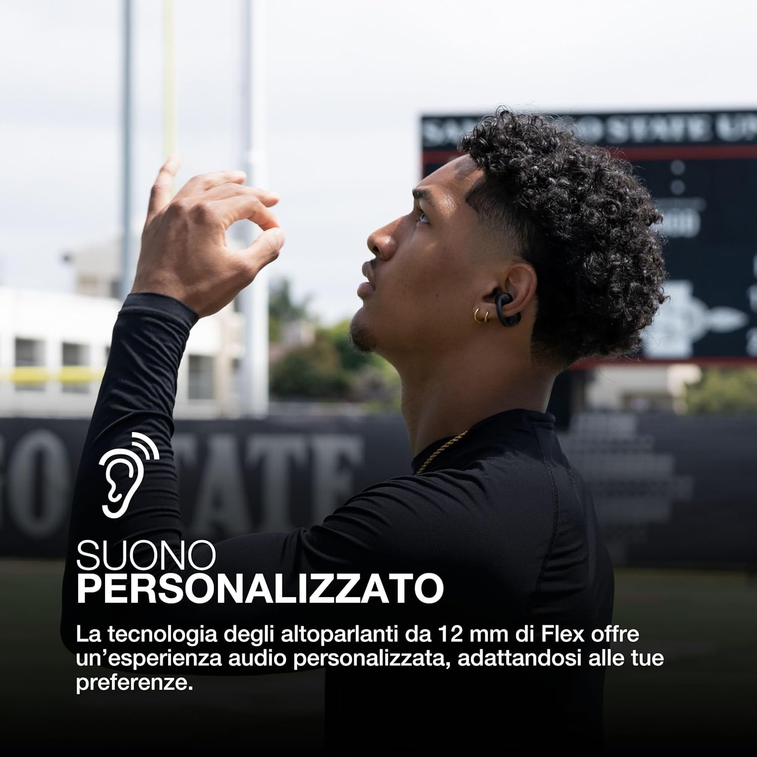 Thumbnail 2 de JLab Flex Cuffie Open Ear wireless con clip, Bluetooth multipoint e autonomia fino a 21 ore