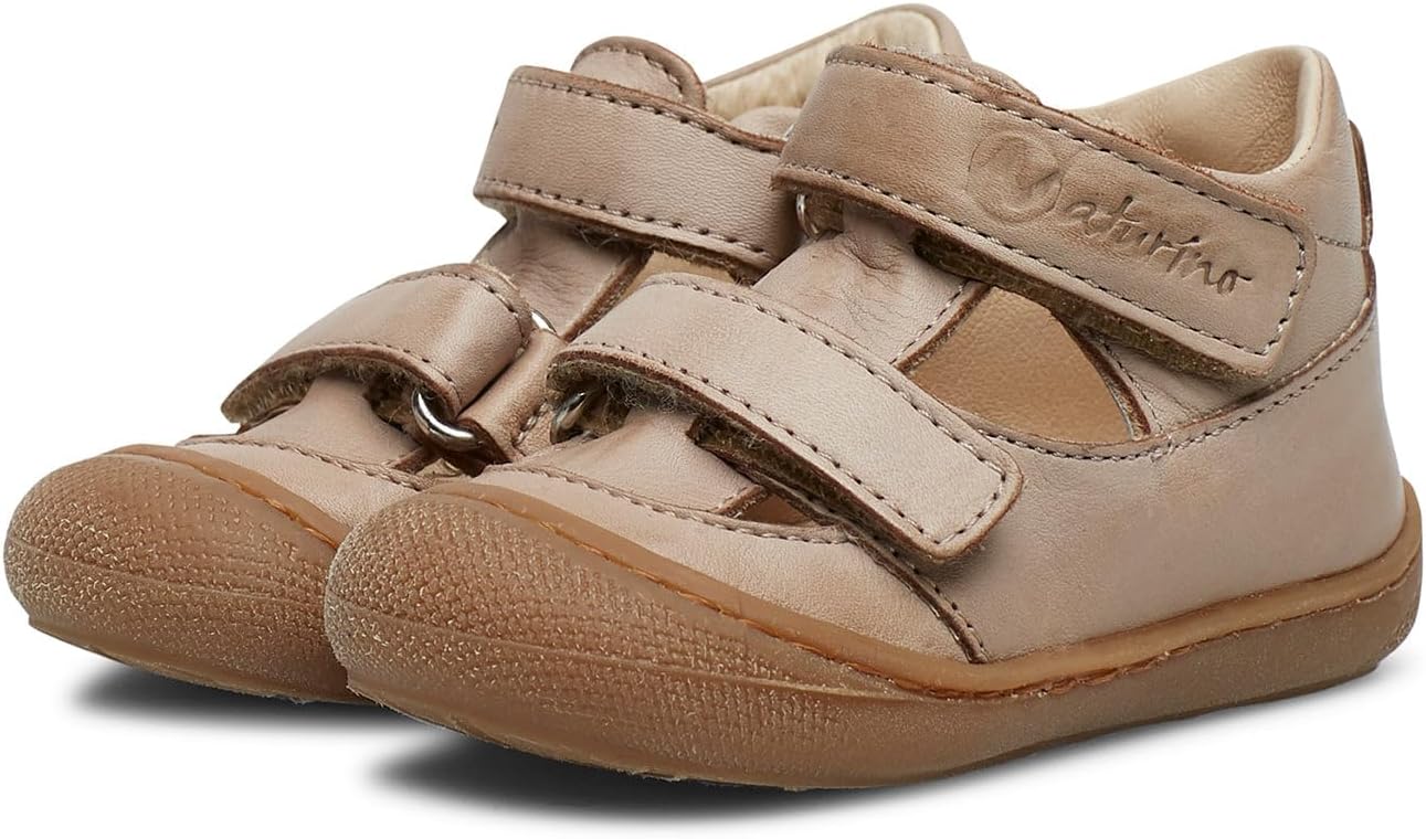 Detalle de Naturino PUFFY-Sandali semi chiusi beige 20: comodità con chiusura in Velcro