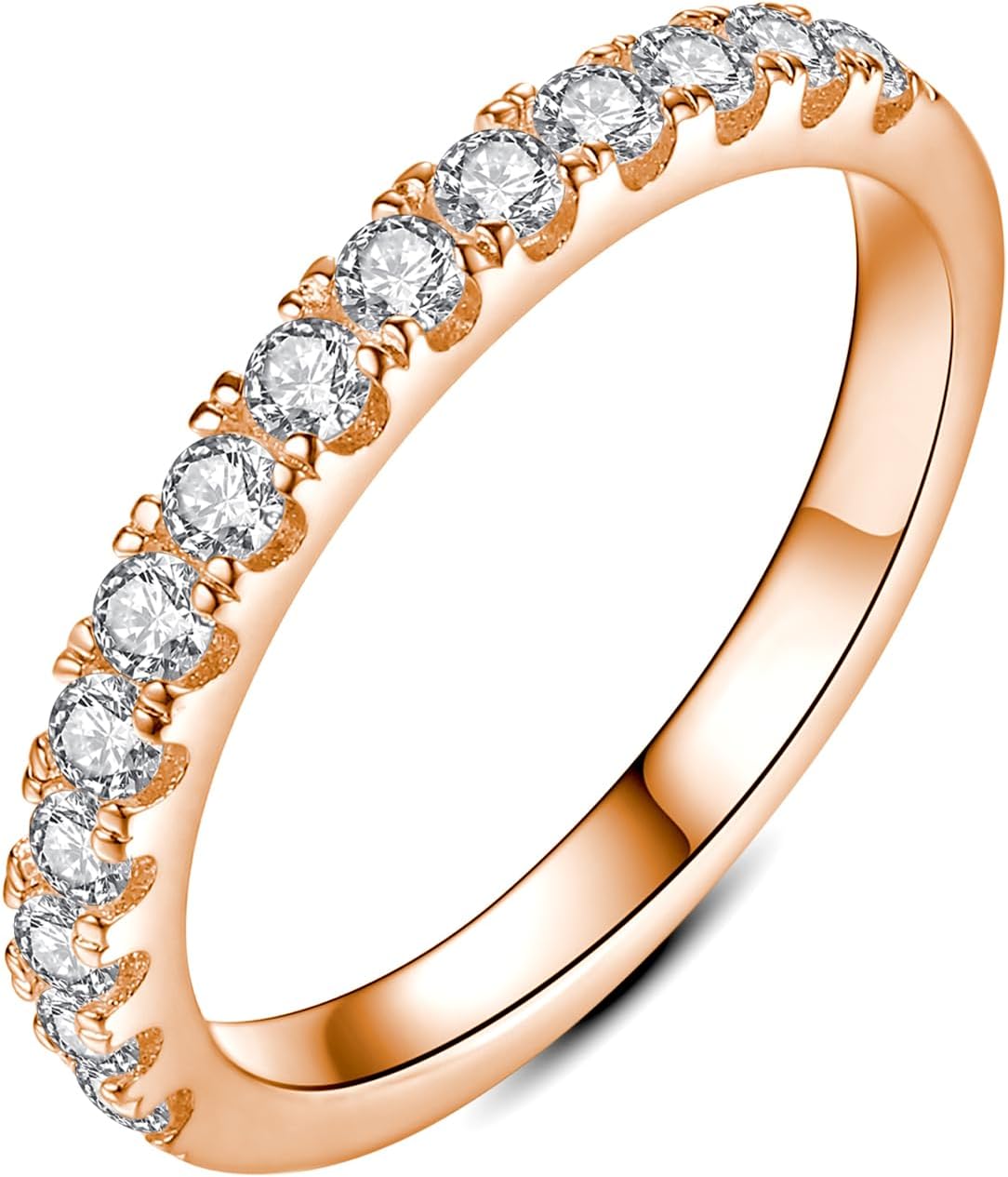 Detalle de IMOLOVE Moissanite Wedding Band in 925 Sterling Silver