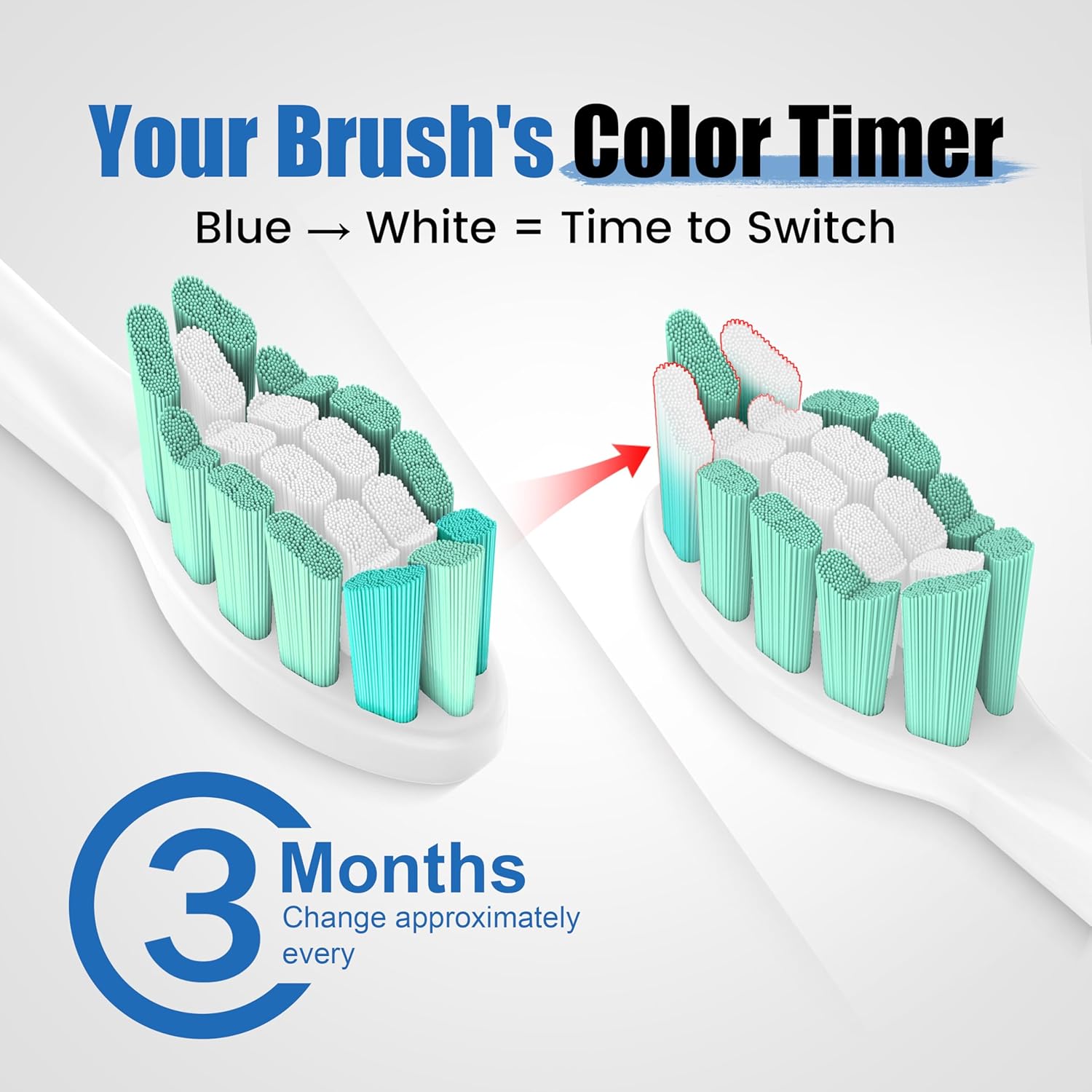 Thumbnail 3 de POSWEENR Replacement Toothbrush Heads 10 Pack 🪥