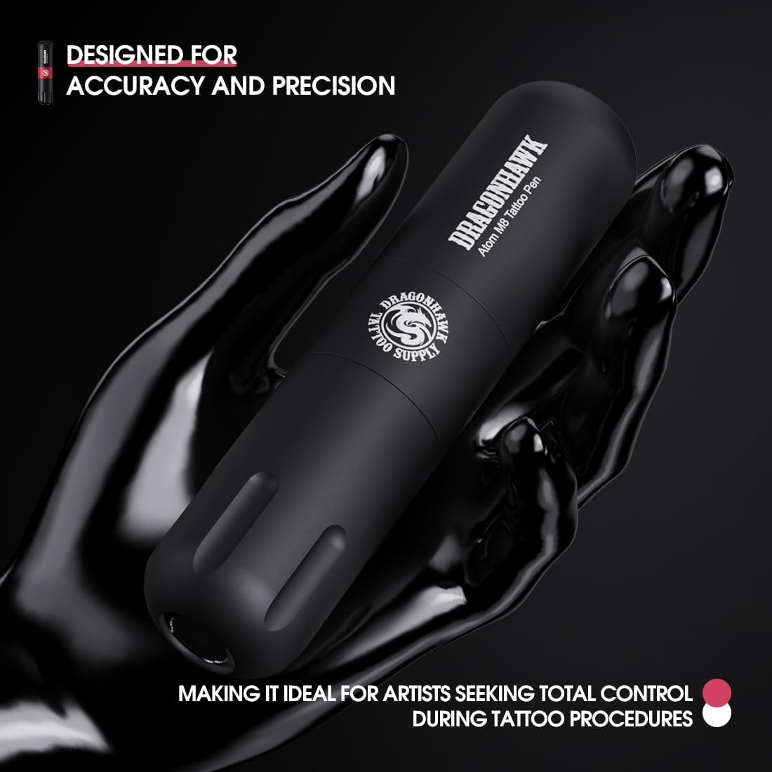 Detalle 2 de Dragonhawk Pen rotativa 1100mAh para tatuaje