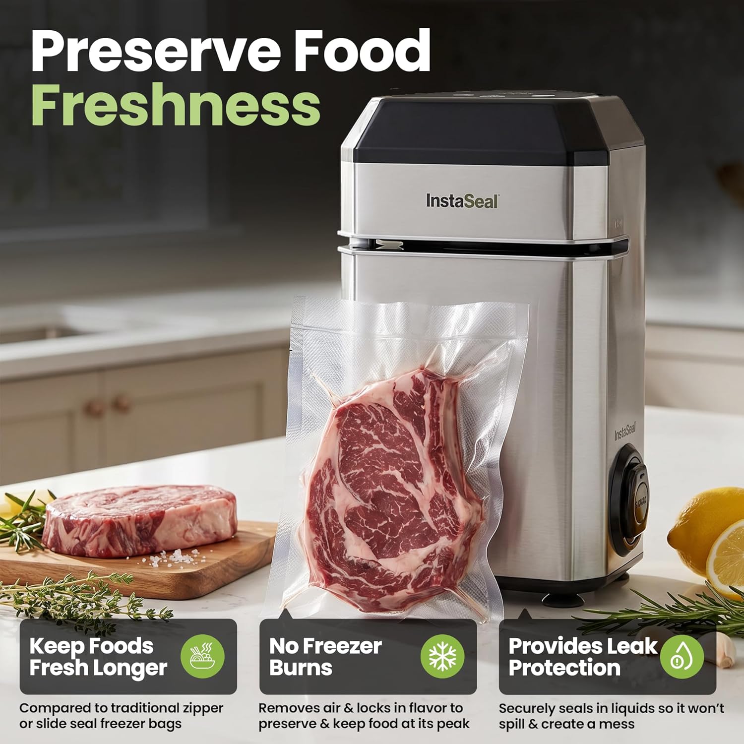 Detalle 2 de InstaSeal Vacuum Sealer with 12 Bags