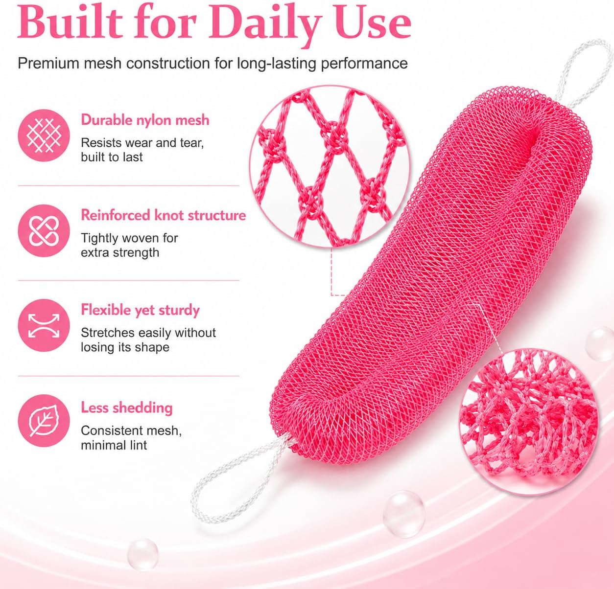 Thumbnail 3 de Starhot African Net Sponge with Knots: Exfoliating Back Scrubber, 110 cm, Colourfast in 30+ Shades