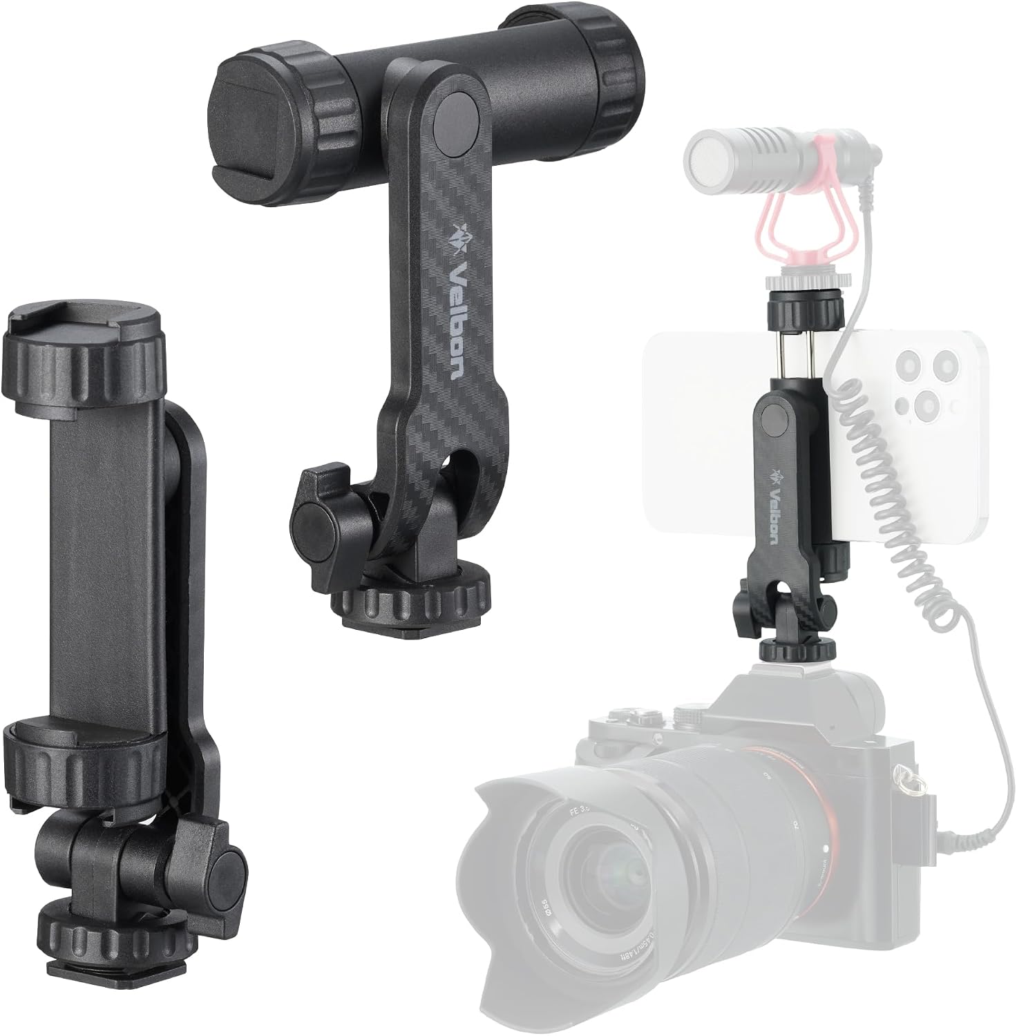 Detalle de Velbon アクセサリーシュー 360AZ スマートフォンホルダー、360度回転・角度調整対応