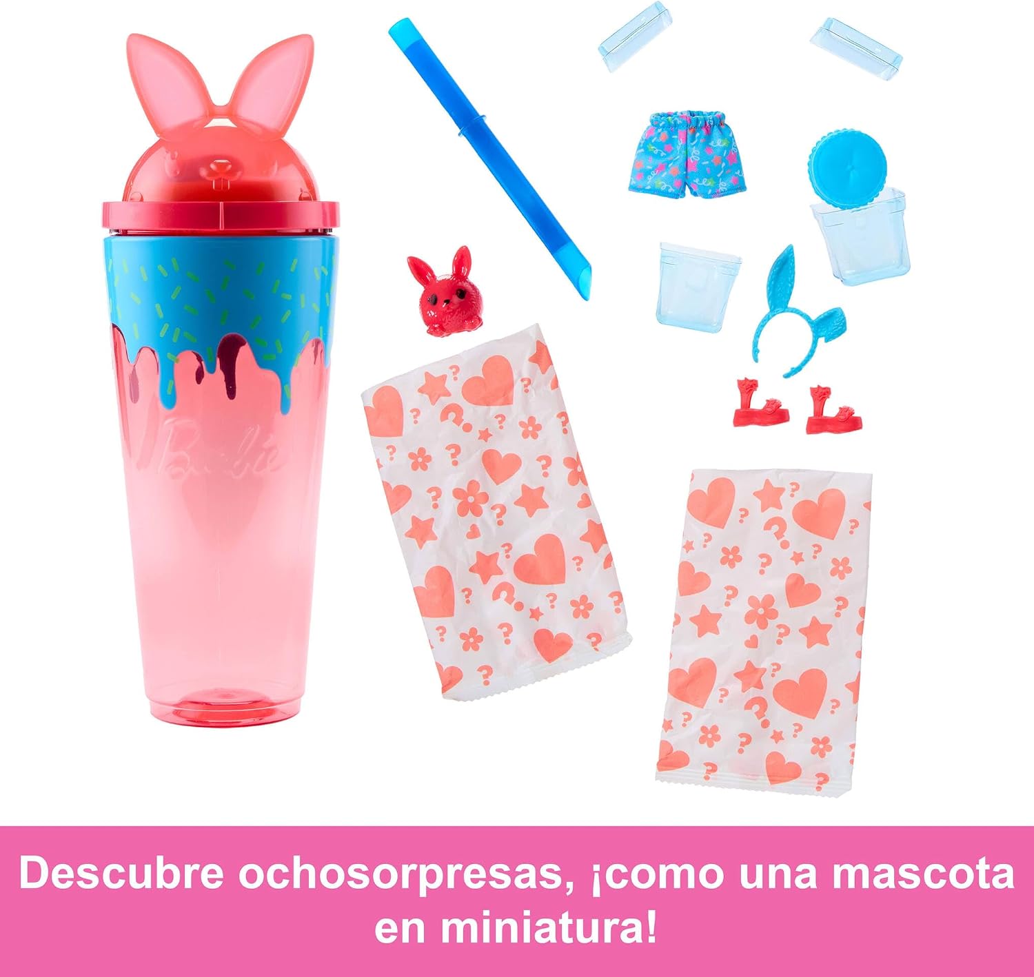 Detalle de Barbie Pop Reveal Batidos Dulce Gatito 🐱 Incluye 8 Sorpresas