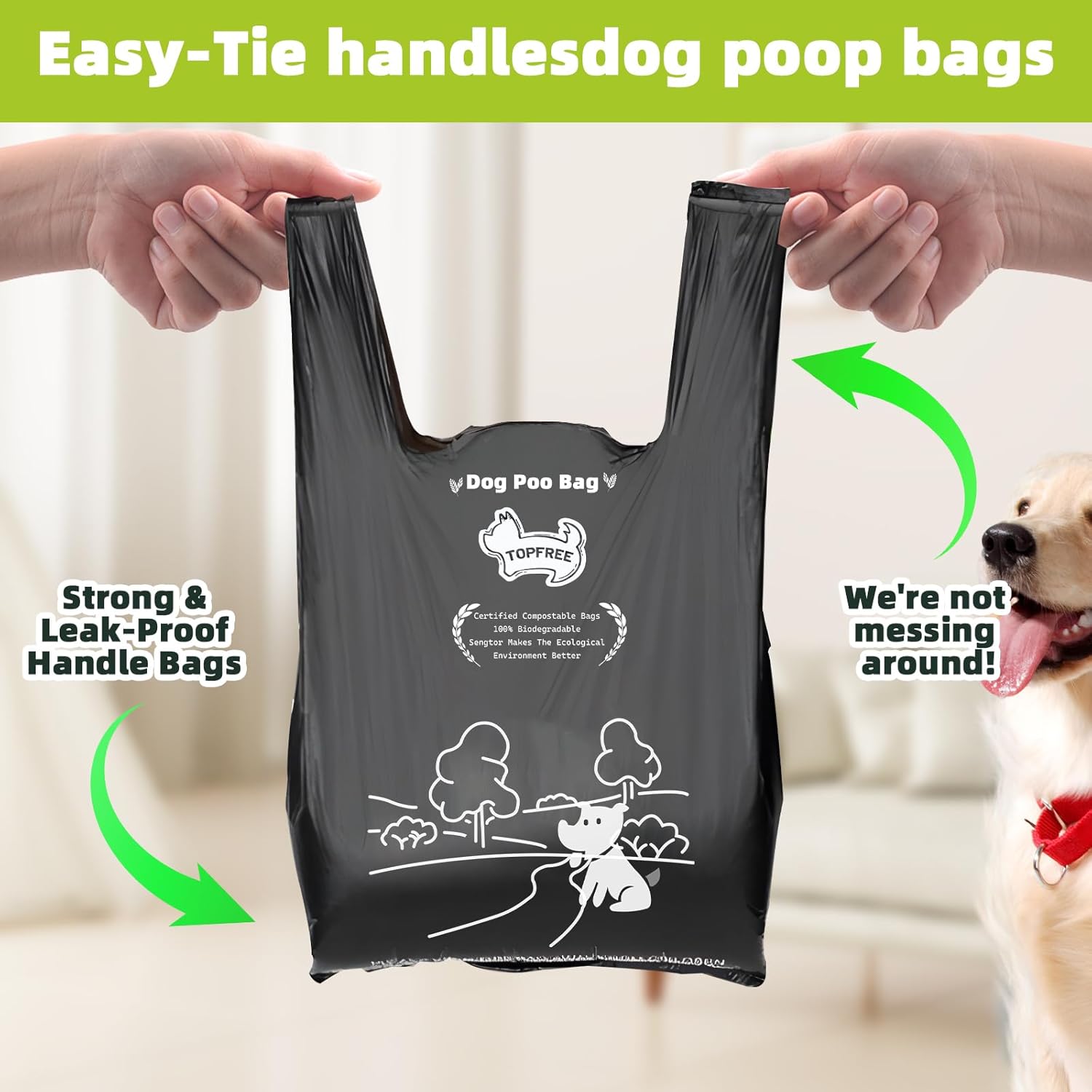 Detalle 2 de Topfree Poo Bags 300 Extra Thick dog waste bags