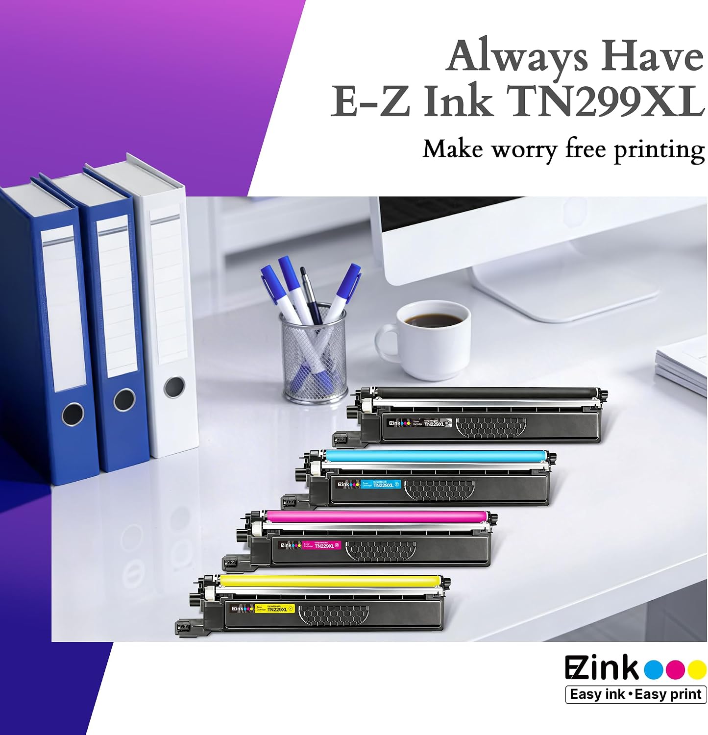 Thumbnail 6 de E-Z Ink TN229XL Toner Cartridge 4-Pack with Chip, Black and Color
