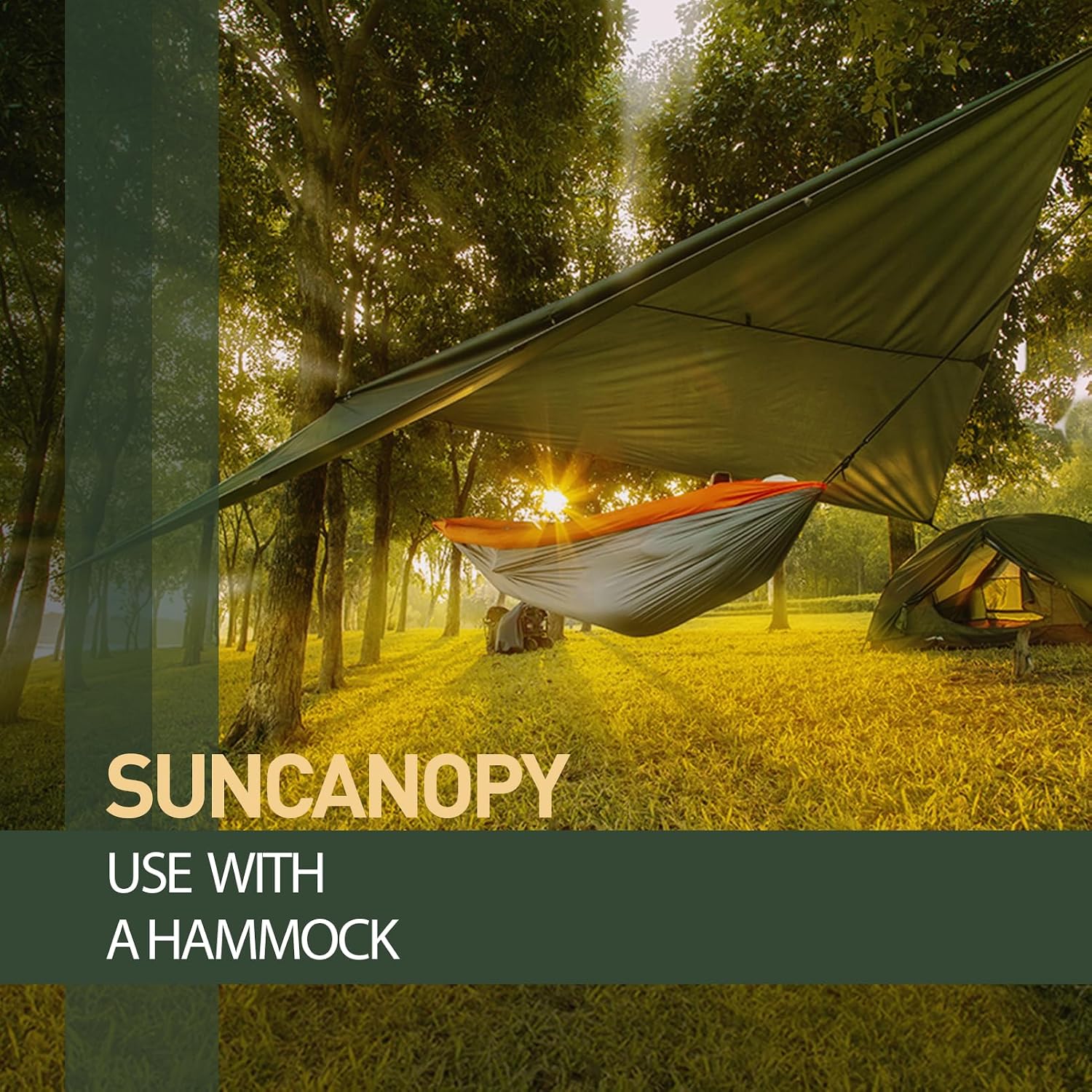 Detalle de VOSOIR Tarp 3x4M – wasserdicht, ultraleicht und vielseitig für Camping, Hängematte und Outdoor-Aktivitäten
