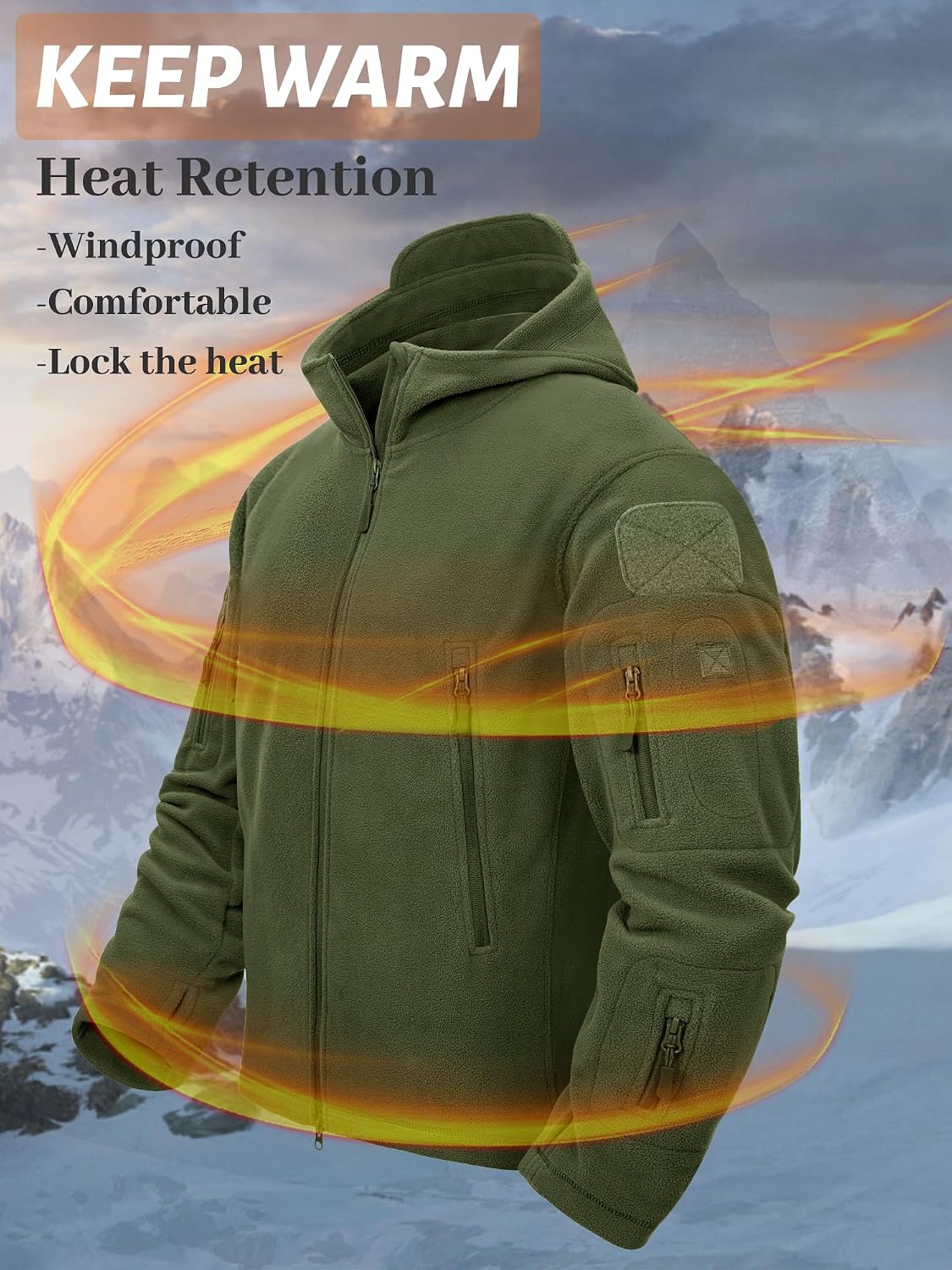 Detalle de TACVASEN Windproof Fleece Jacket