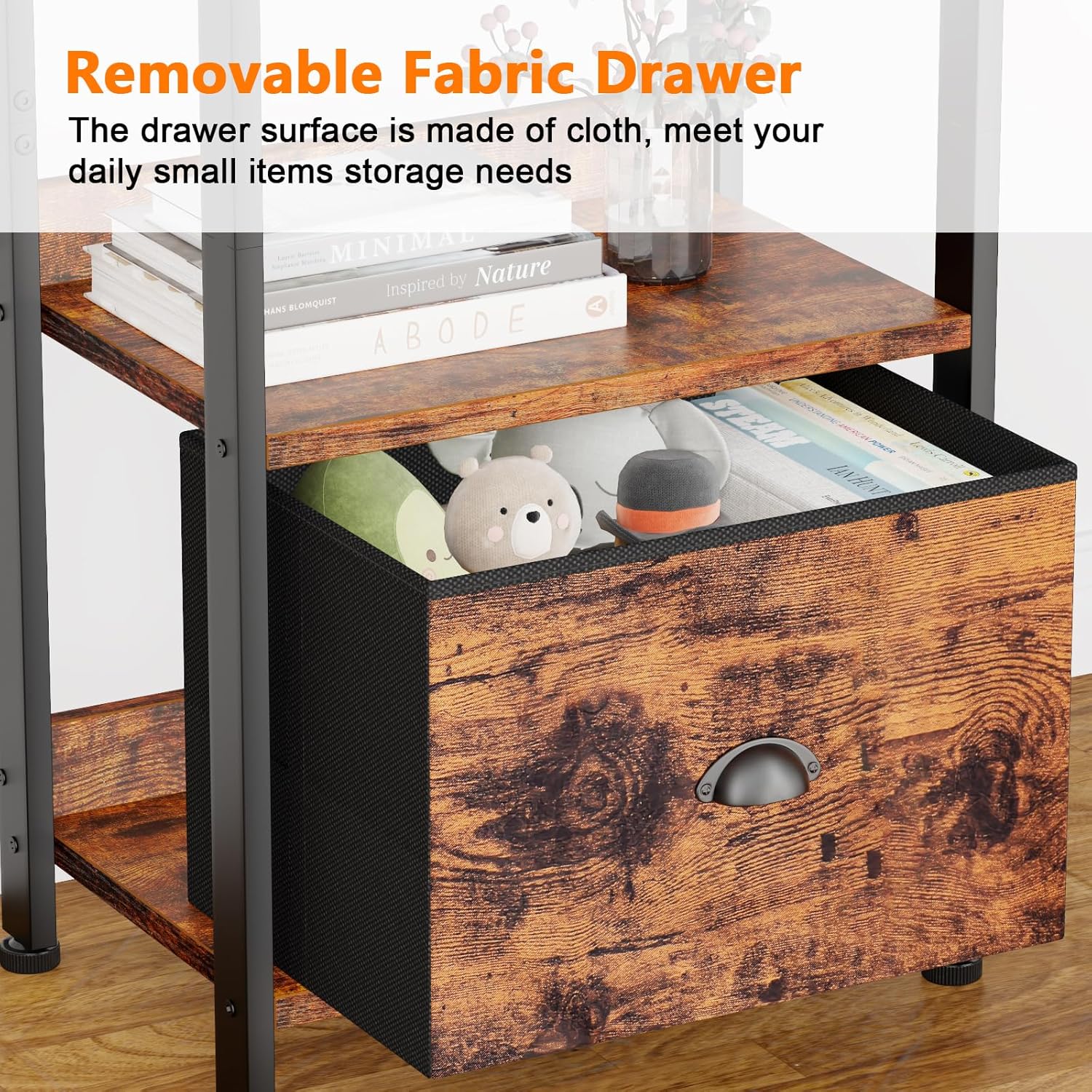 Thumbnail 4 de Furologee 5-Tier Bookshelf with Drawer